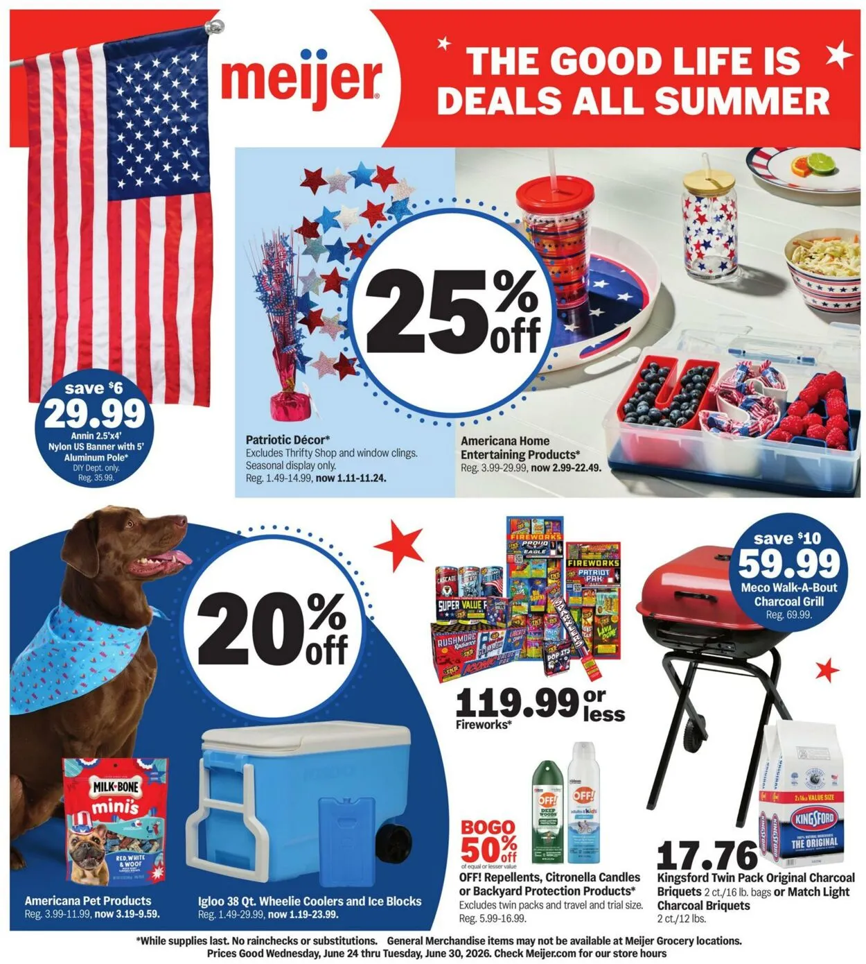 Current weekly ad Meijer - Valid from 06/24 to 06/30 - Page nb 1