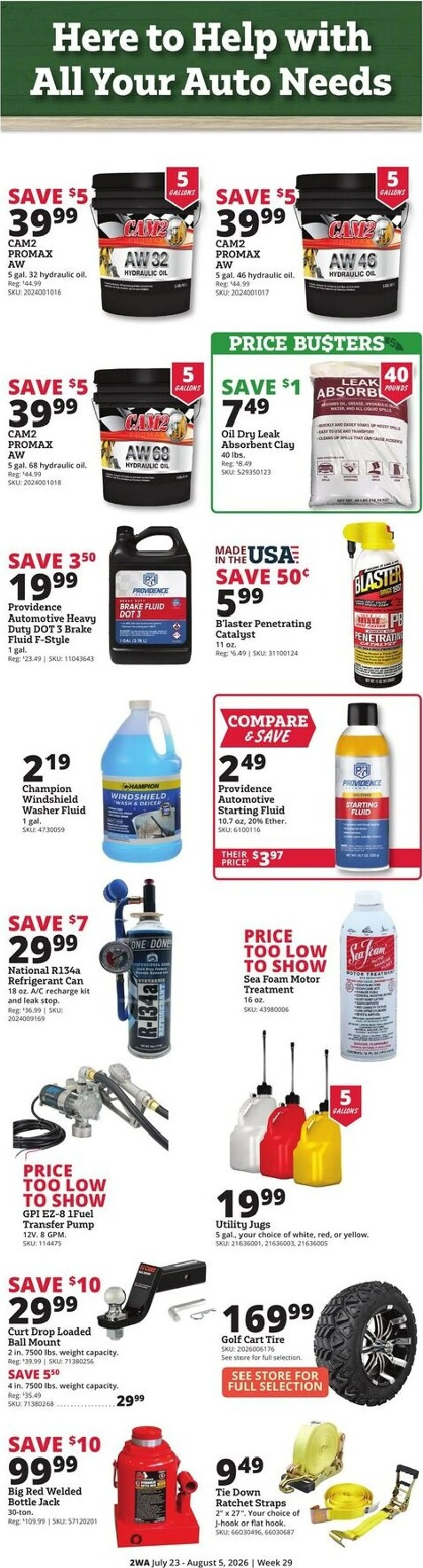 Weekly ad Current Rural King leaflet valid from Thursday 07/23/2026 to Wednesday 08/05/2026 from July 23 to August 5 2026 - Page 2