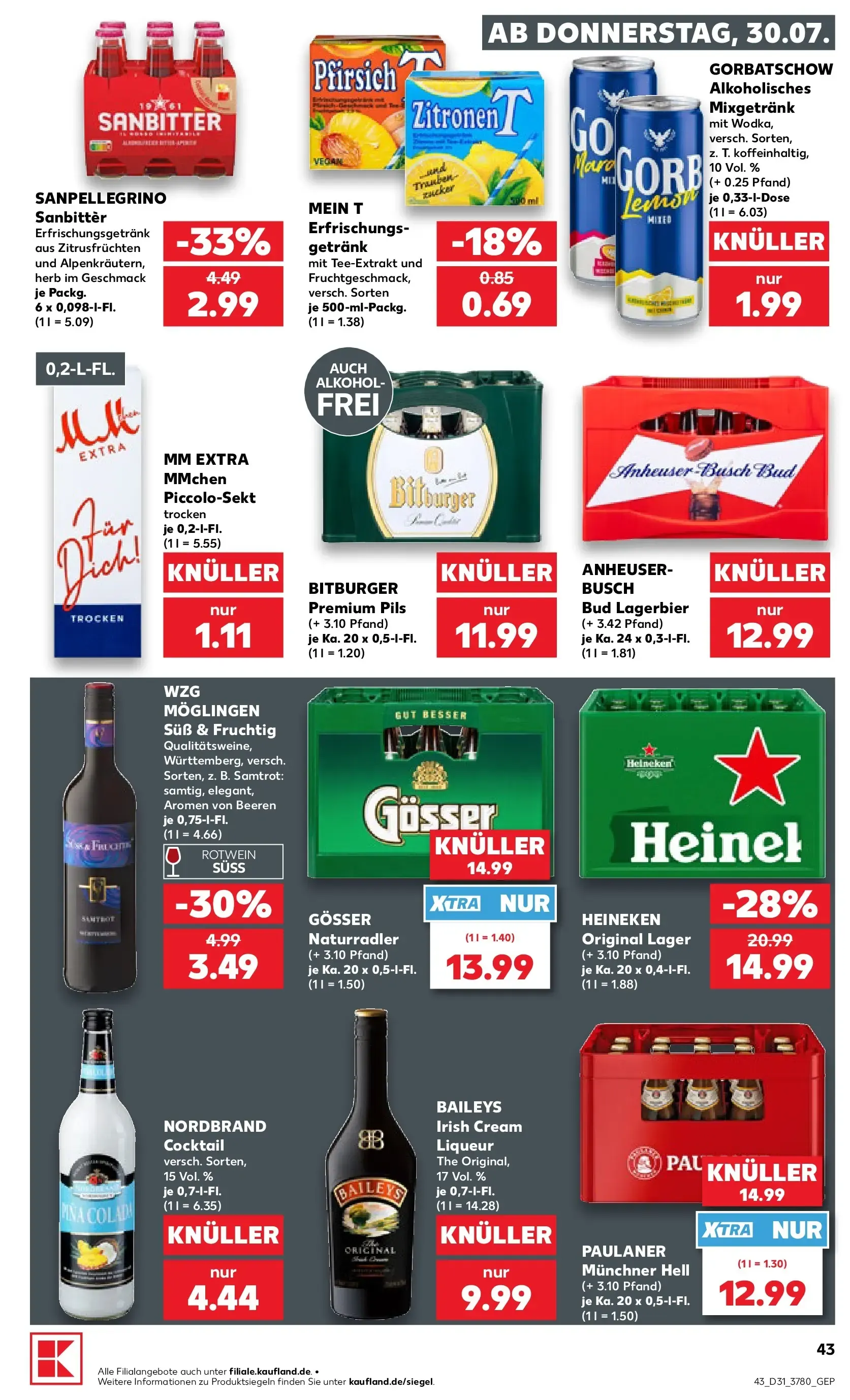 Prospekt Kaufland ab 30.07.2026 » Angebote Online zum Blättern von 30. Juli bis 5. August 2026 - Prospekt seite 43