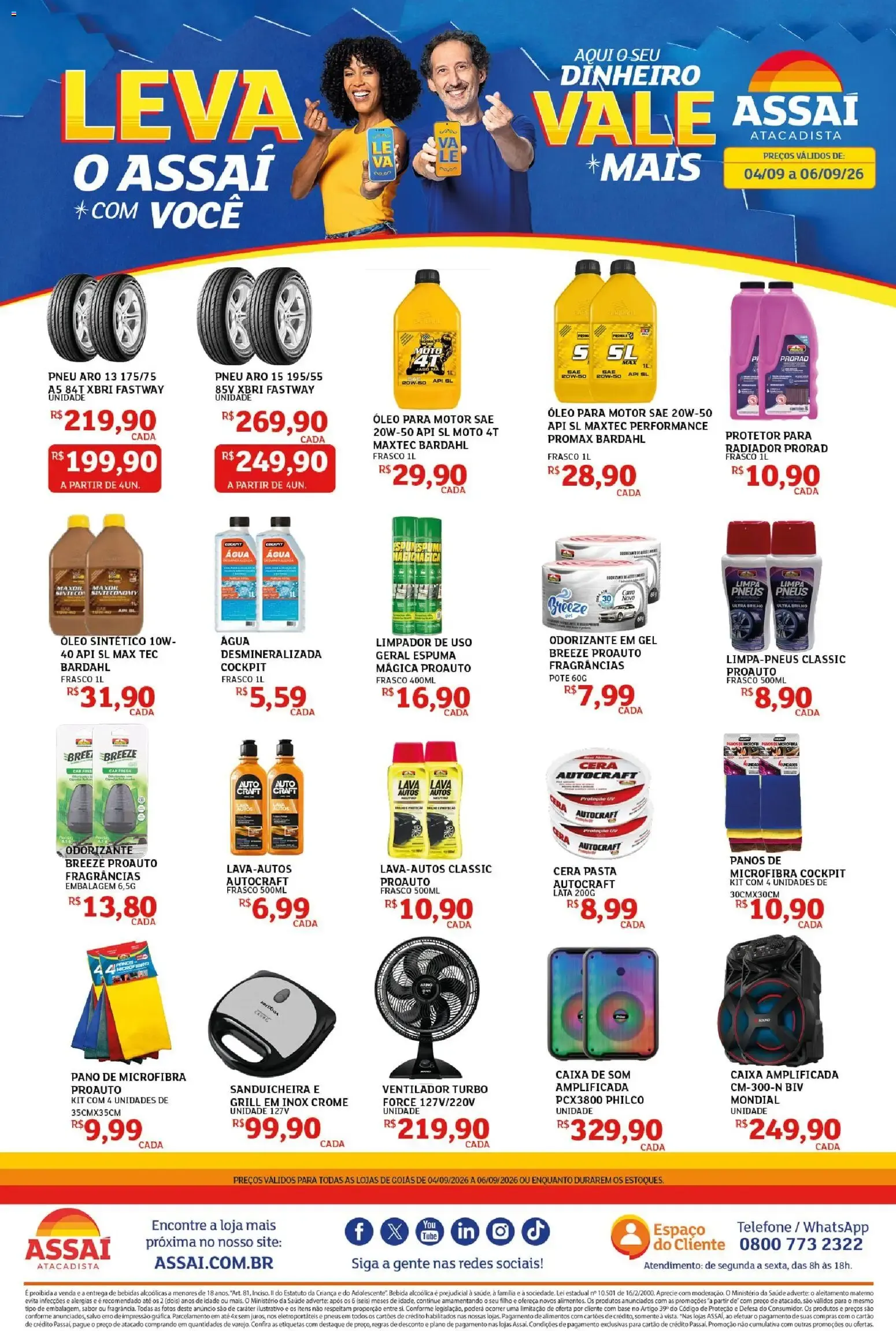 Encarte de Assaí Atacadista ofertas - GO de 04/09/2026 | Promoções Online 4 de setembro até 6 de setembro 2026 - Pagina 1