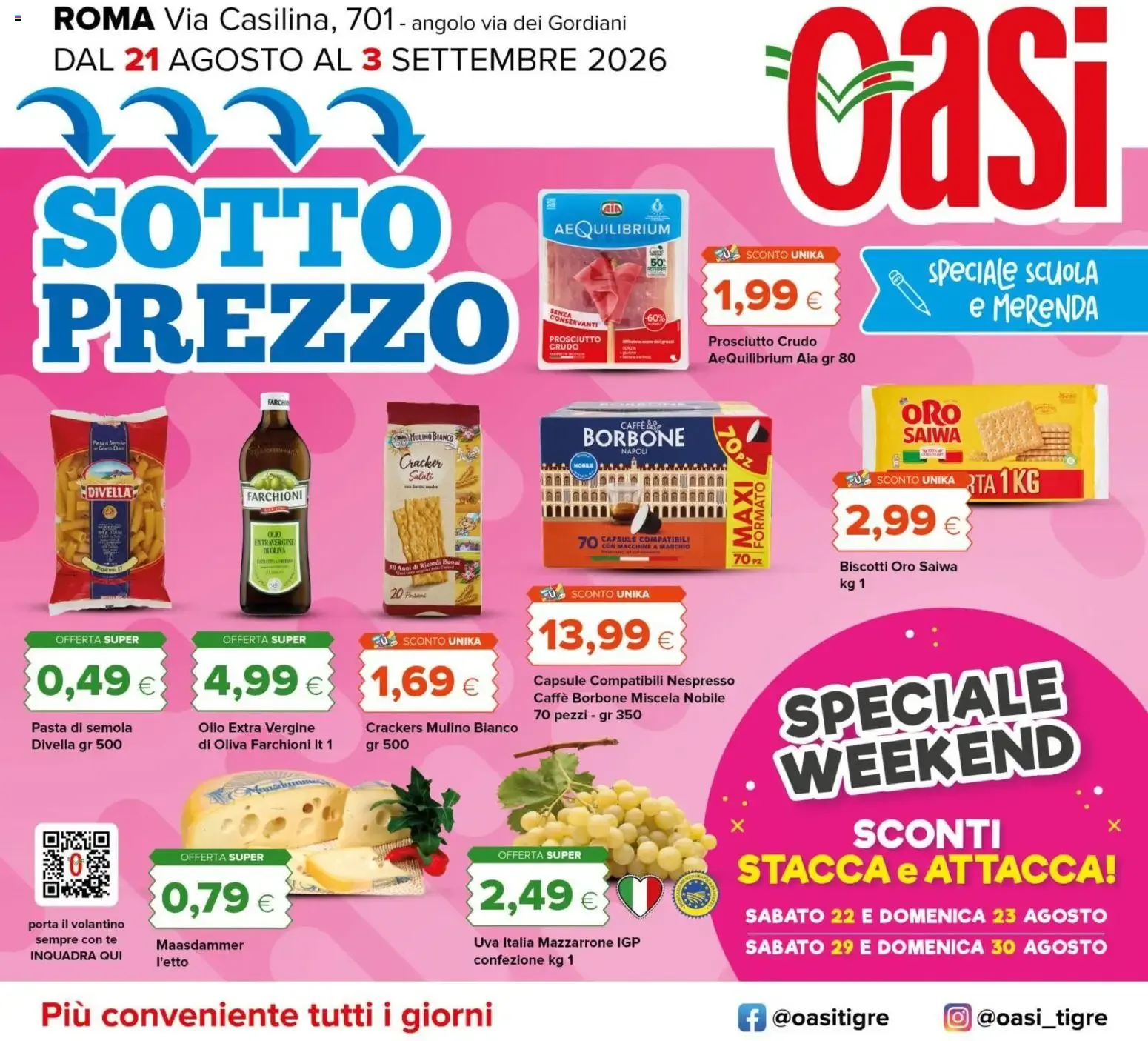 Nuovo Oasi volantino Roma dal 21/08/2026 > offerte anteprima 🛍️ da 21 agosto a 3 settembre di 2026 - Pagina del volantino 1