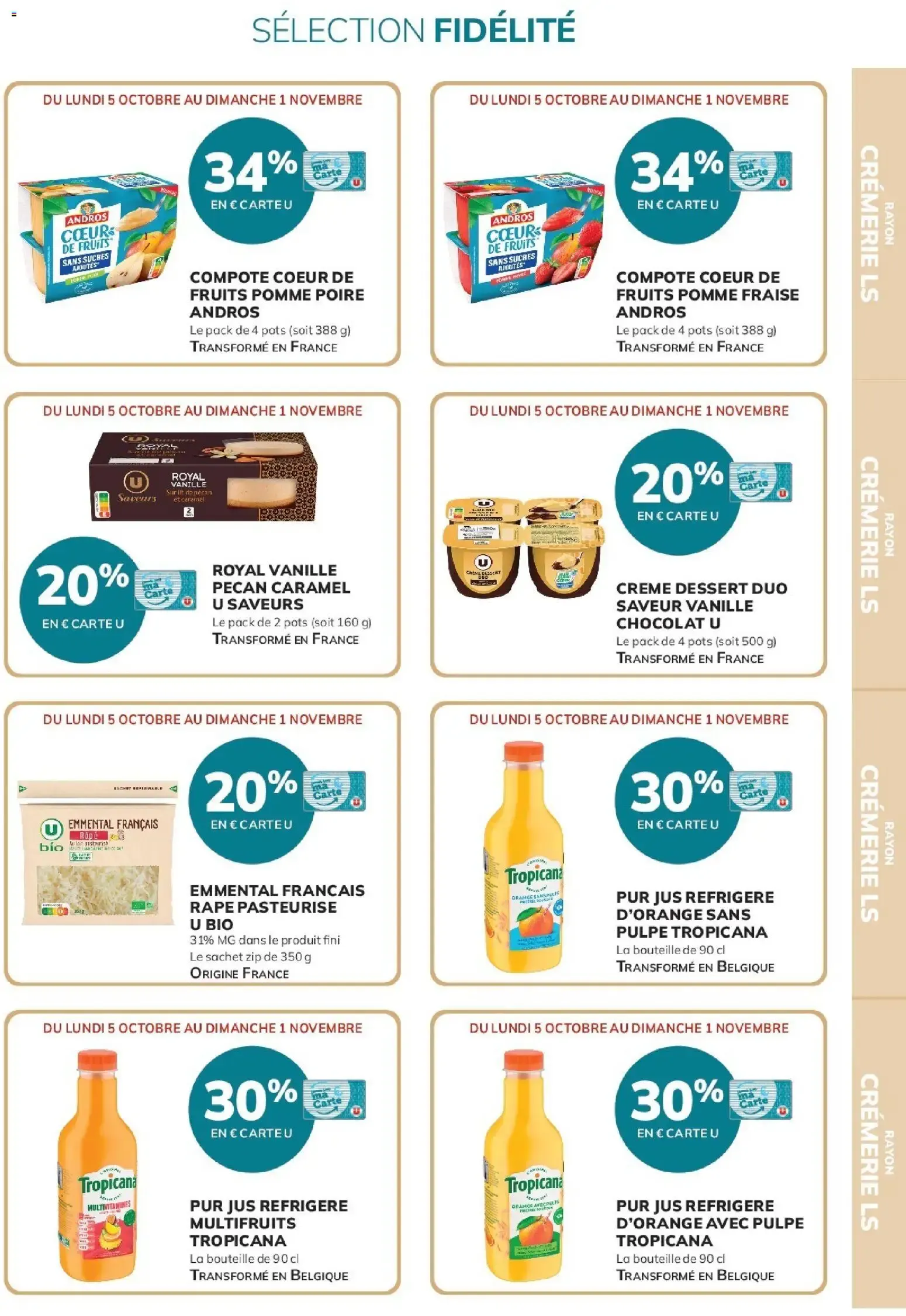 Super U - Ma sélection Carte U Octobre à partir du 05/10/2026 - promo en ligne du 5 octobre au 1 novembre 2026 - Catalogue page 7