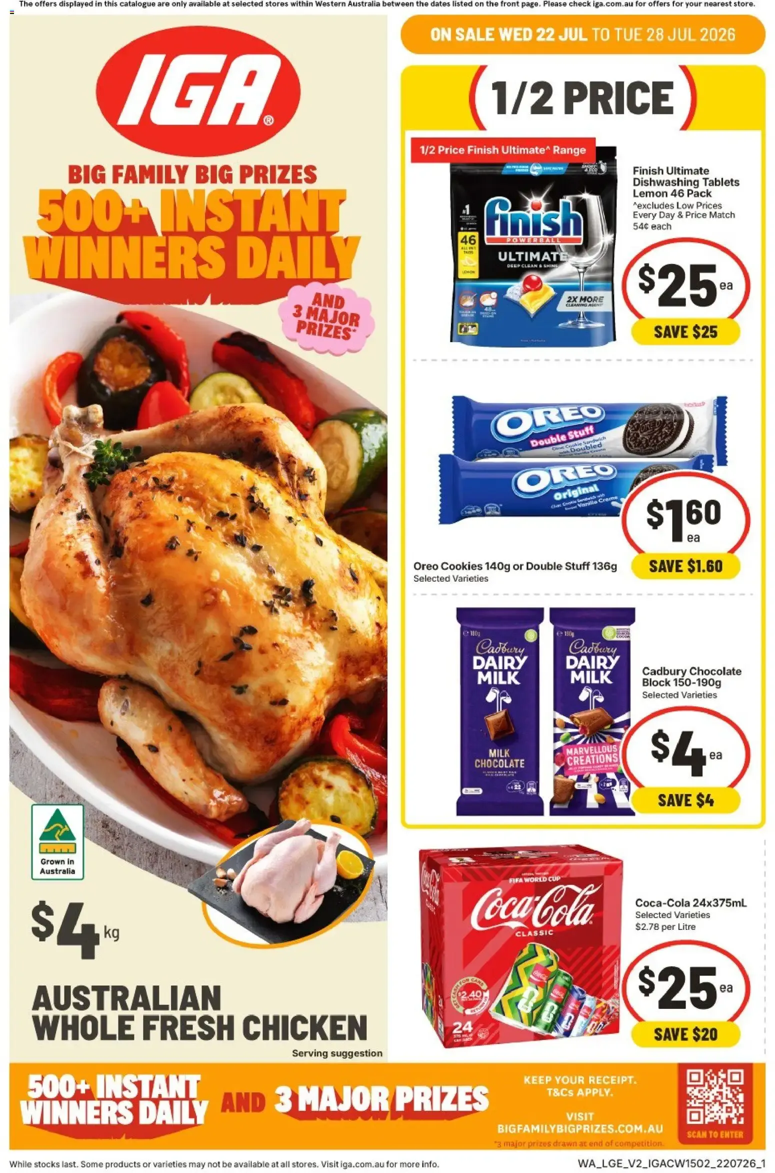 IGA Big Family Big Prizes - Catalogue valid from 22 July to 28 July 2026 - page 1
