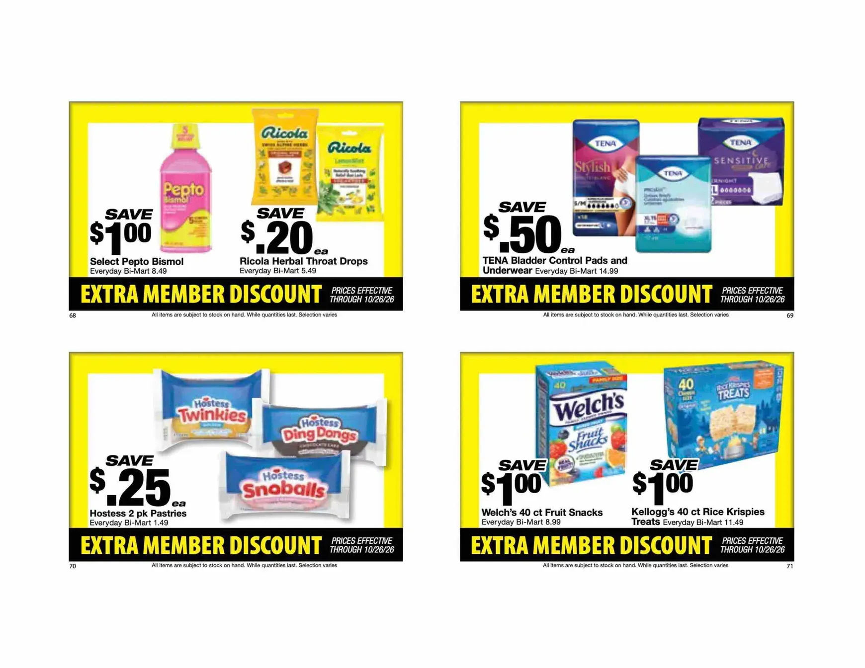 Weekly ad Current Bi-Mart - Extra member discount leaflet valid from Tuesday 10/13/2026 to Monday 10/26/2026 from October 13 to October 26 2026 - Page 19