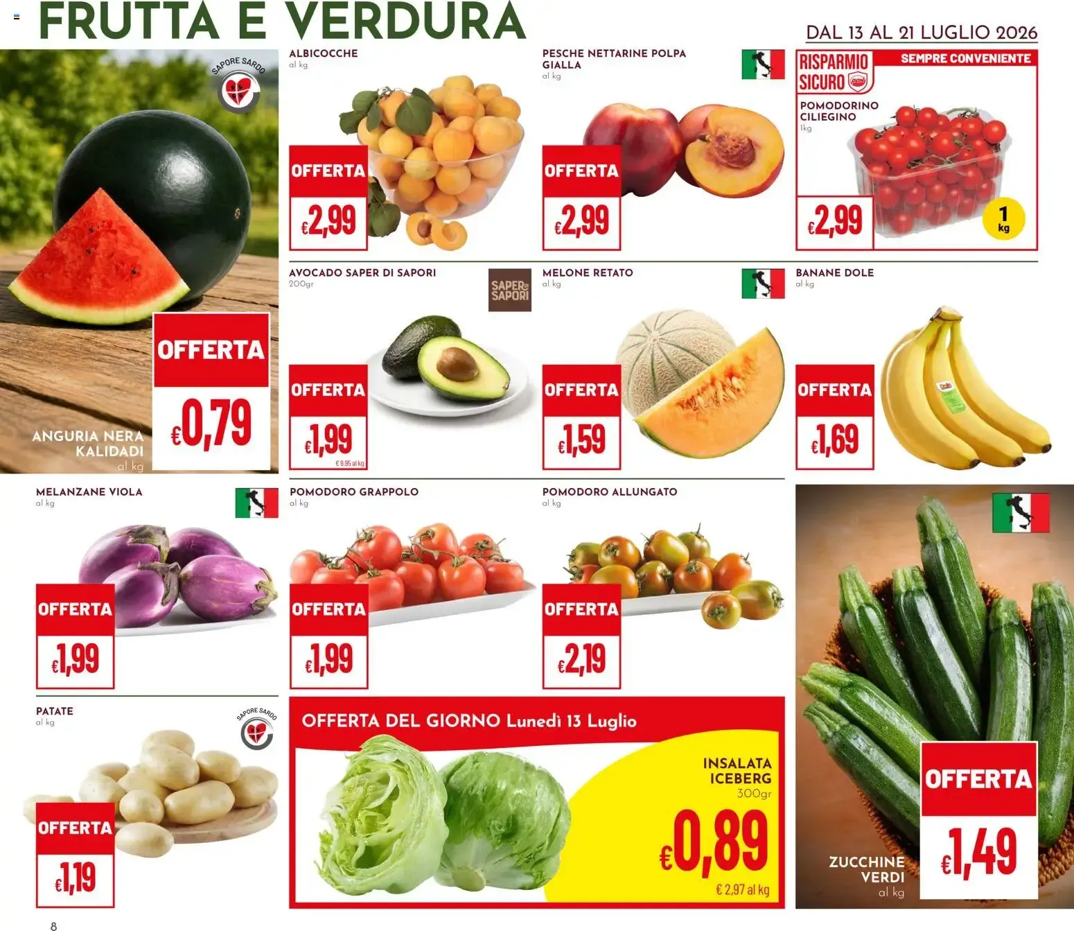 IPER PAN & superpan: OFFERTE AL COSTO y SCONTO 20% SU TUTTA LA SPESA da 13 luglio a 21 luglio di 2026 - Pagina del volantino 8