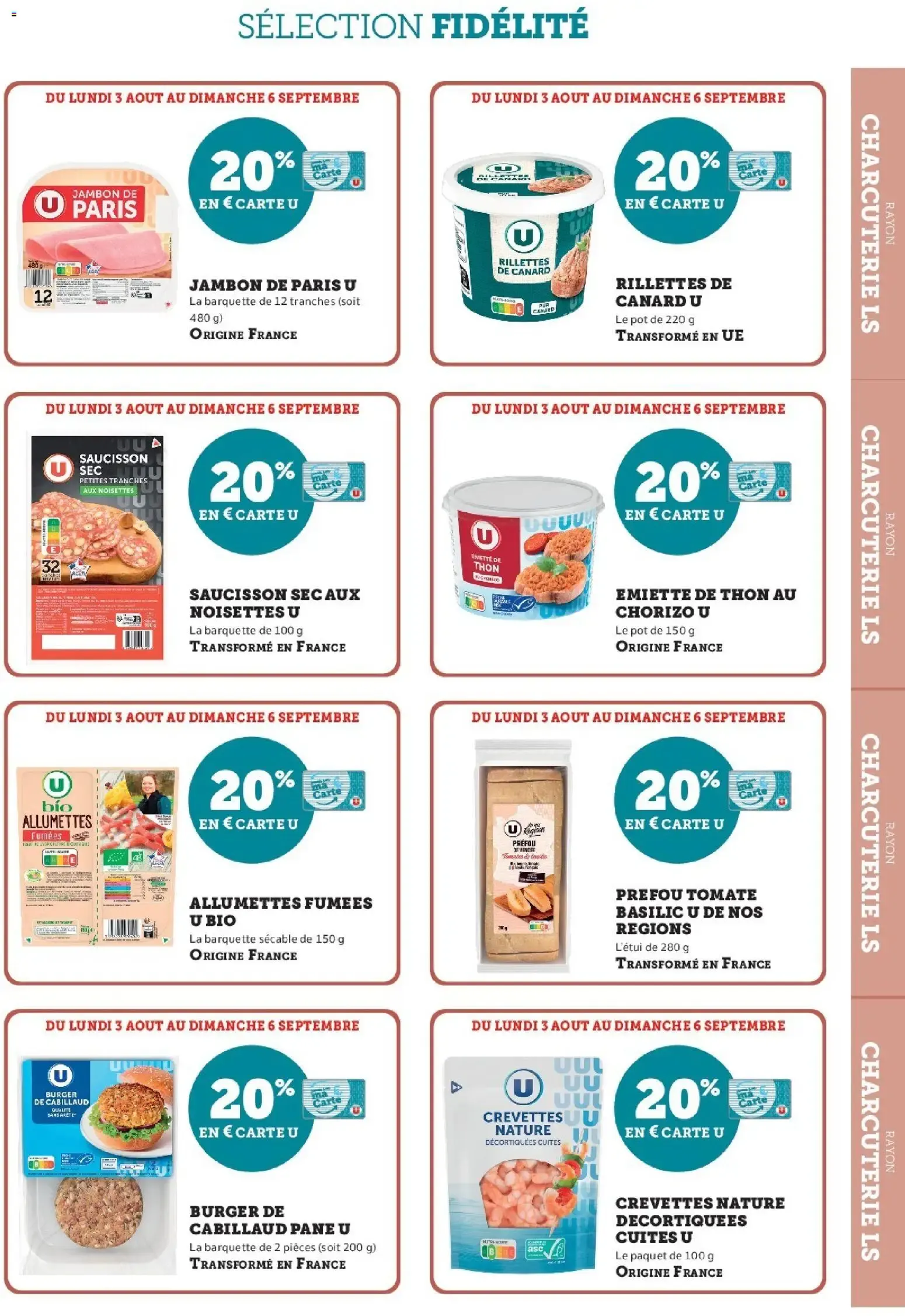 Super U - Ma sélection Carte U Aout à partir du 03/08/2026 - promo en ligne du 3 août au 6 septembre 2026 - Catalogue page 3