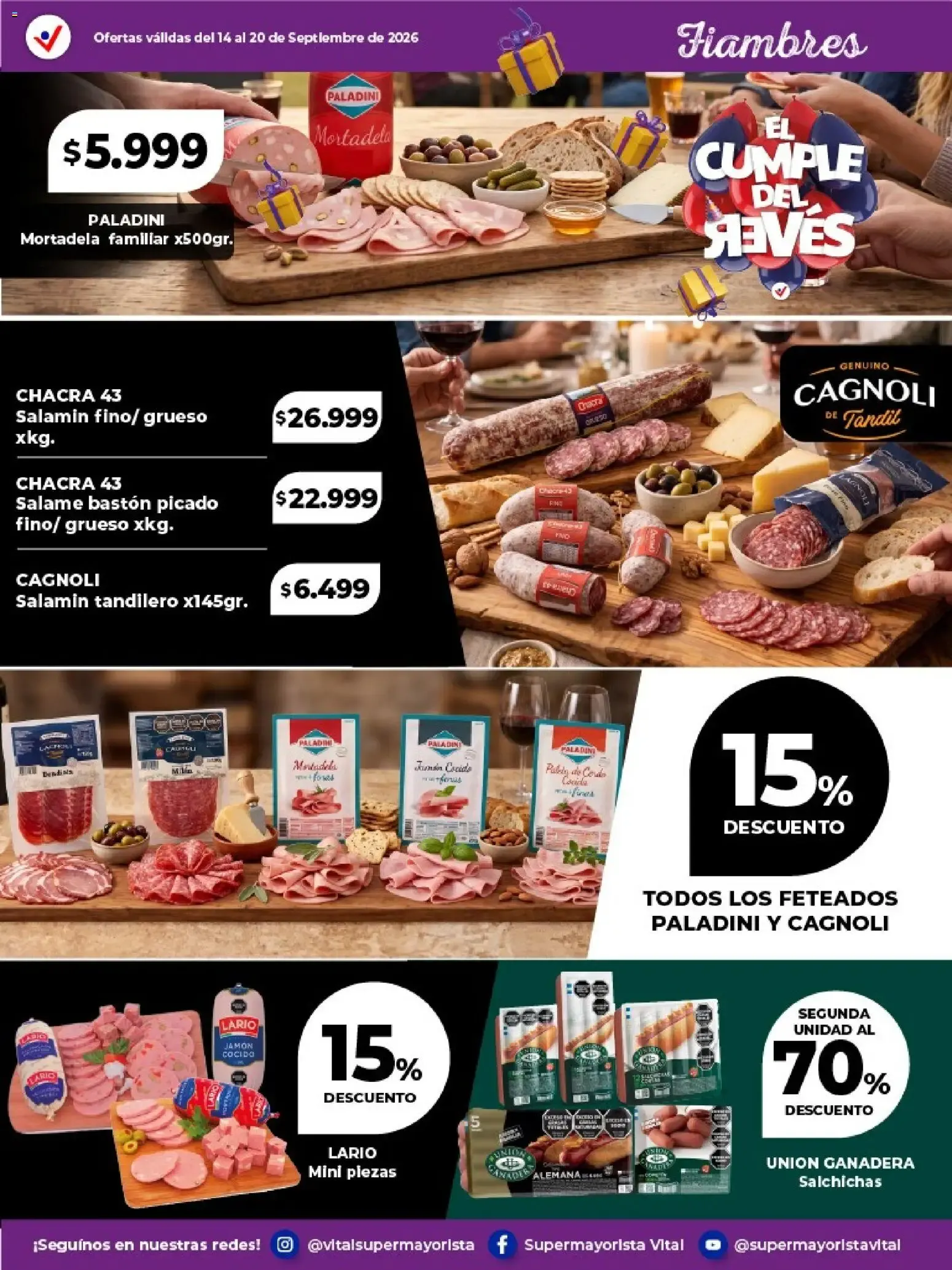 Ofertas de Vital - El Cumple del Jueves: Frescos a la Mesa 21 de septiembre al 27 de septiembre 2026 - Página 9 del catálogo