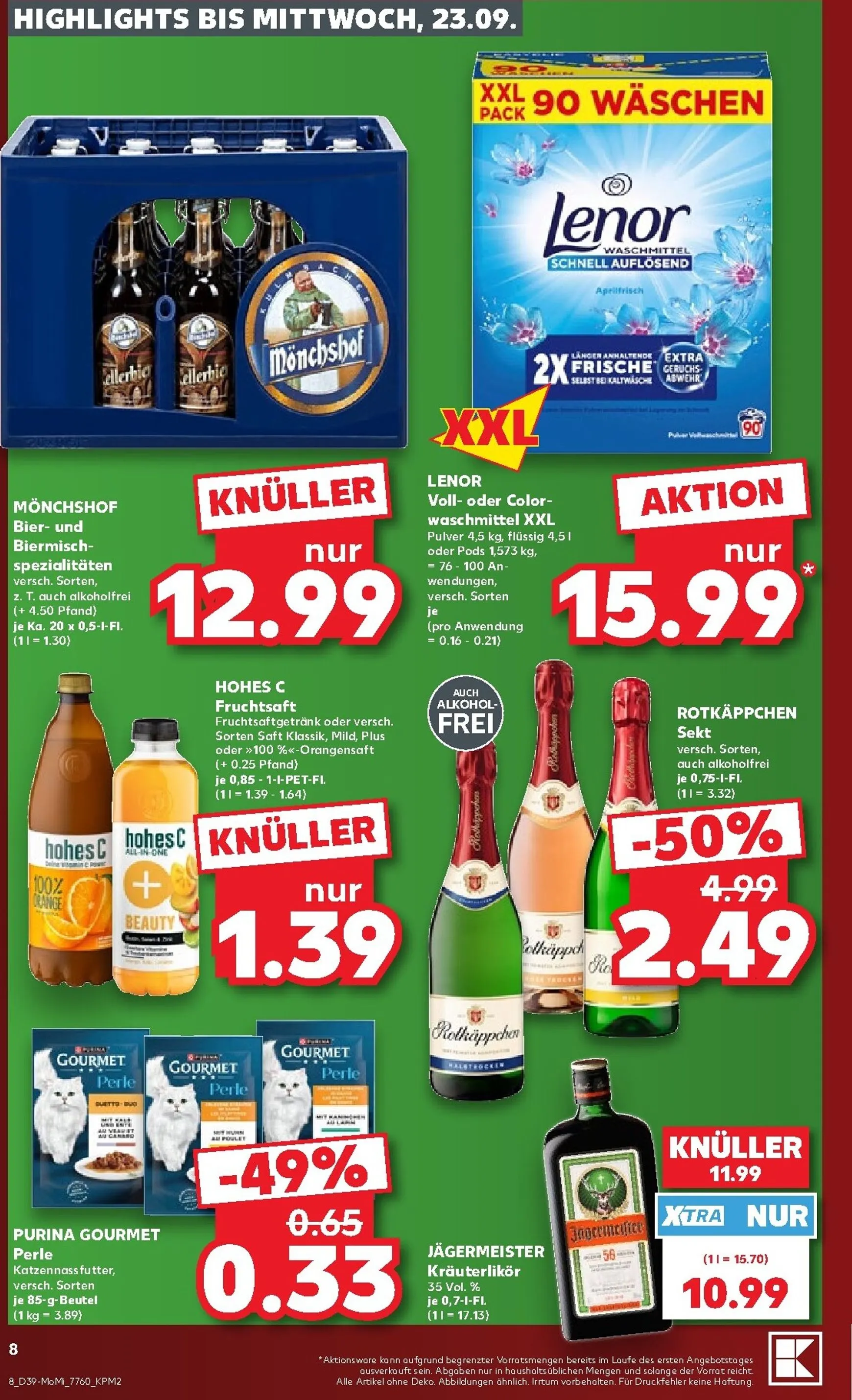 Kaufland - Richtig Sparen Prospekt nächste Woche – von Montag 21.09.2026 bis Mittwoch 23.09.2026 von 21. September bis 23. September 2026 - Prospekt seite 8