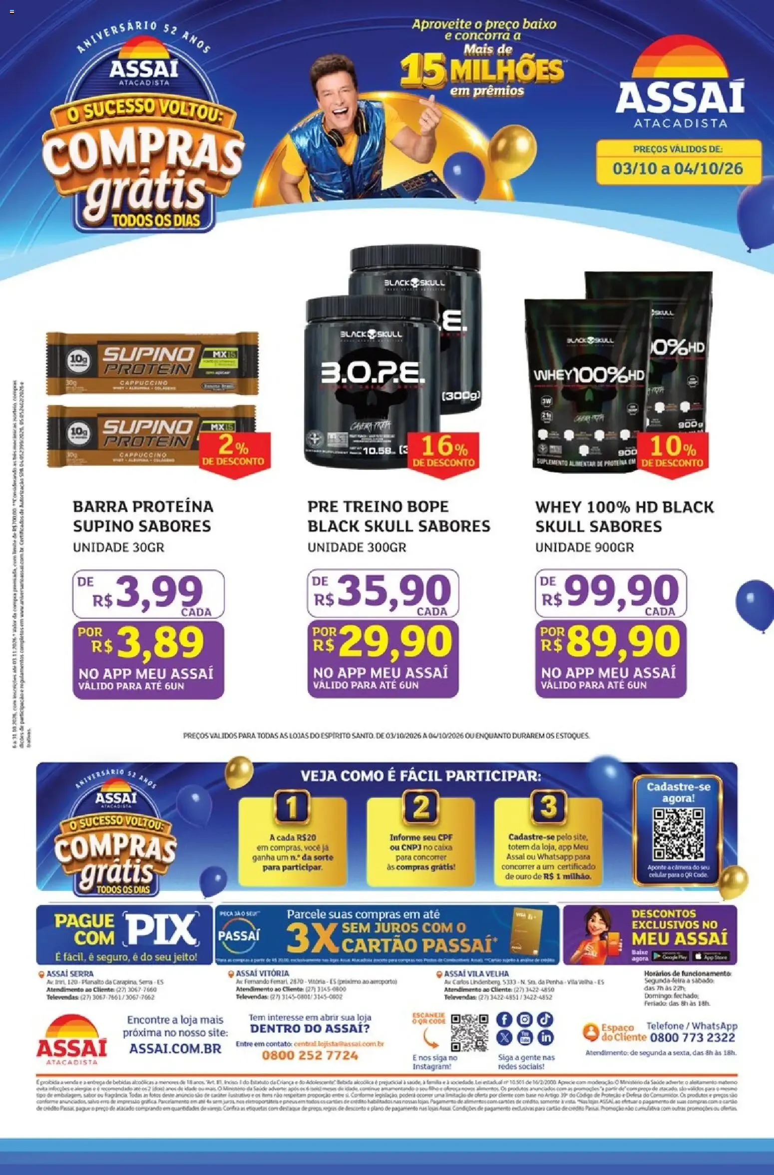 Encarte de Assaí Atacadista ofertas - ES de 03/10/2026 | Promoções Online 3 de outubro até 4 de outubro 2026 - Pagina 1
