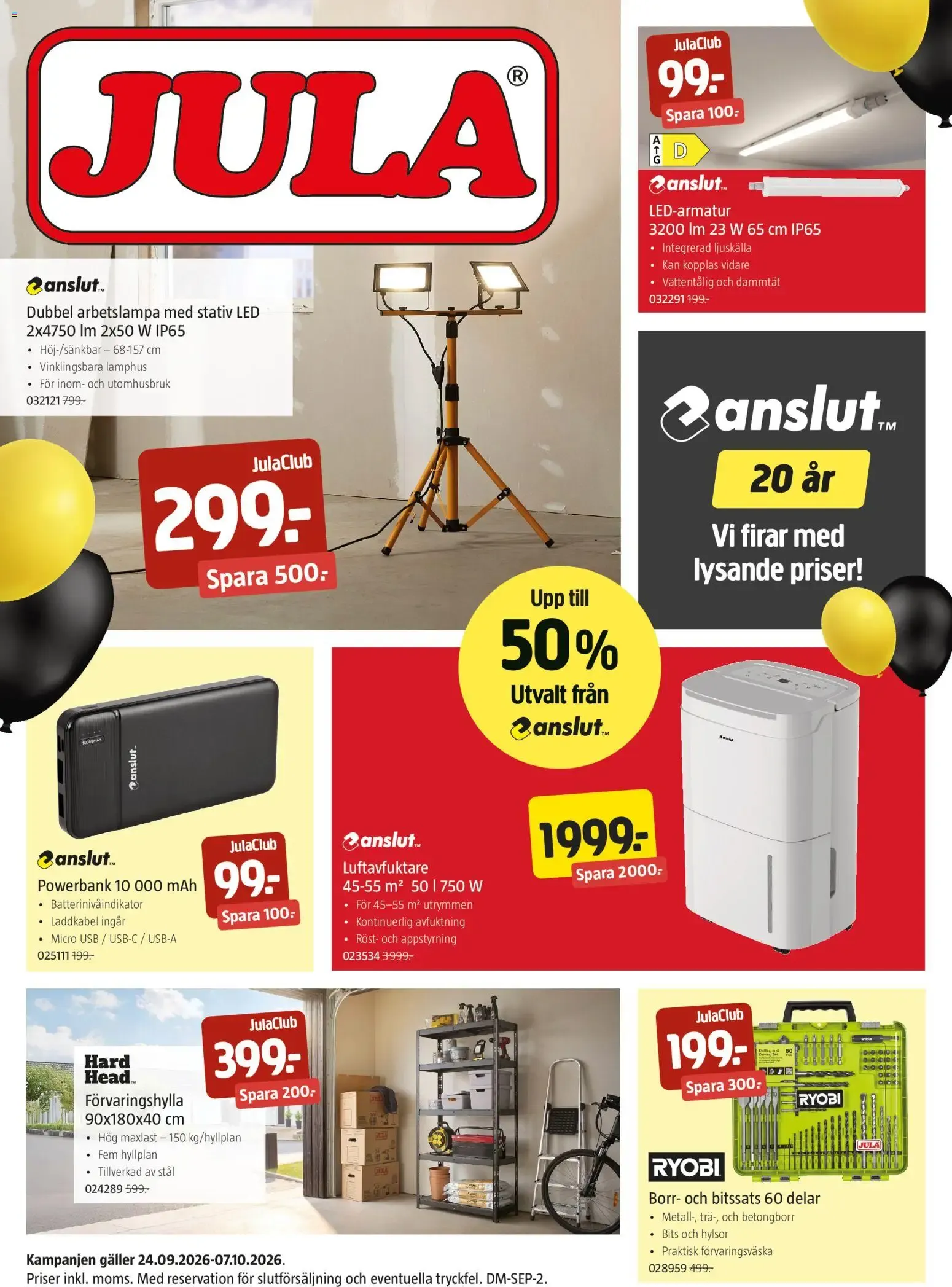 Jula erbjudanden från 24/09/2026 - 07/10/2026 > Reklamblad nuvarande rabatter från 24 september till 7 oktober 2026 - Reklamblad sidor 1
