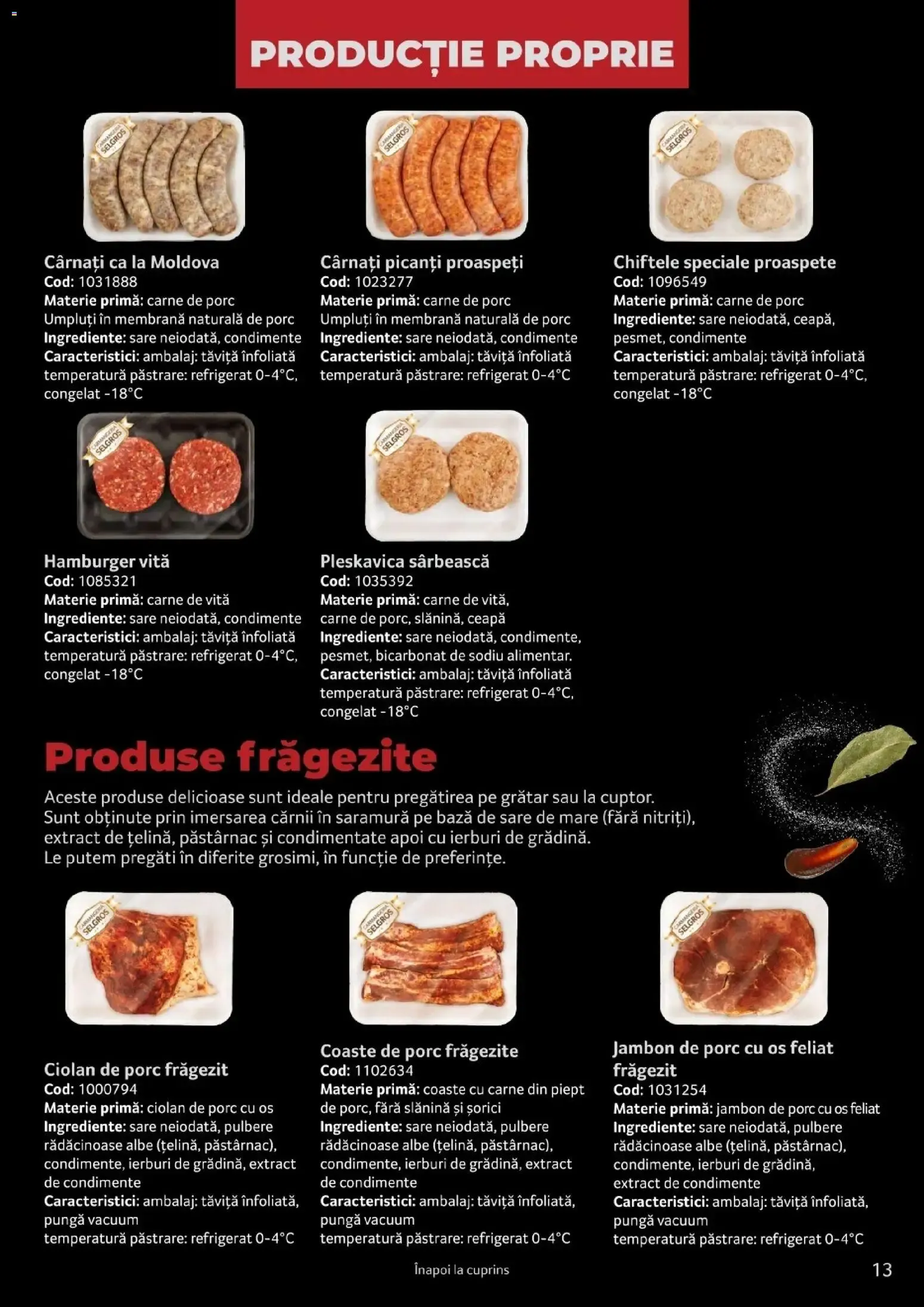 Catalog Selgros Catalog Carne de la 25 martie până la 31 martie 2027 - Revista Pagina 13