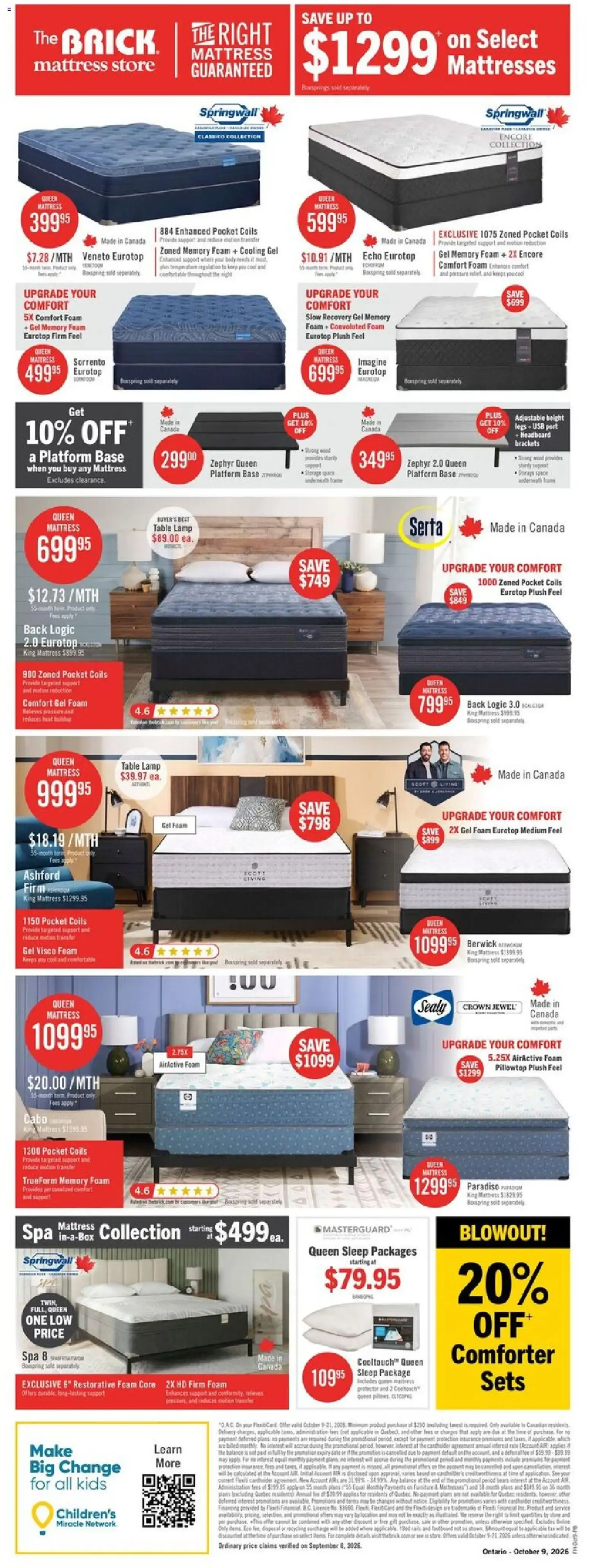 The Brick weekly flyer / circulaire from Oct 9, 2026 > weekly specials & deals from October 9 to October 21 2026 - flyer page 12