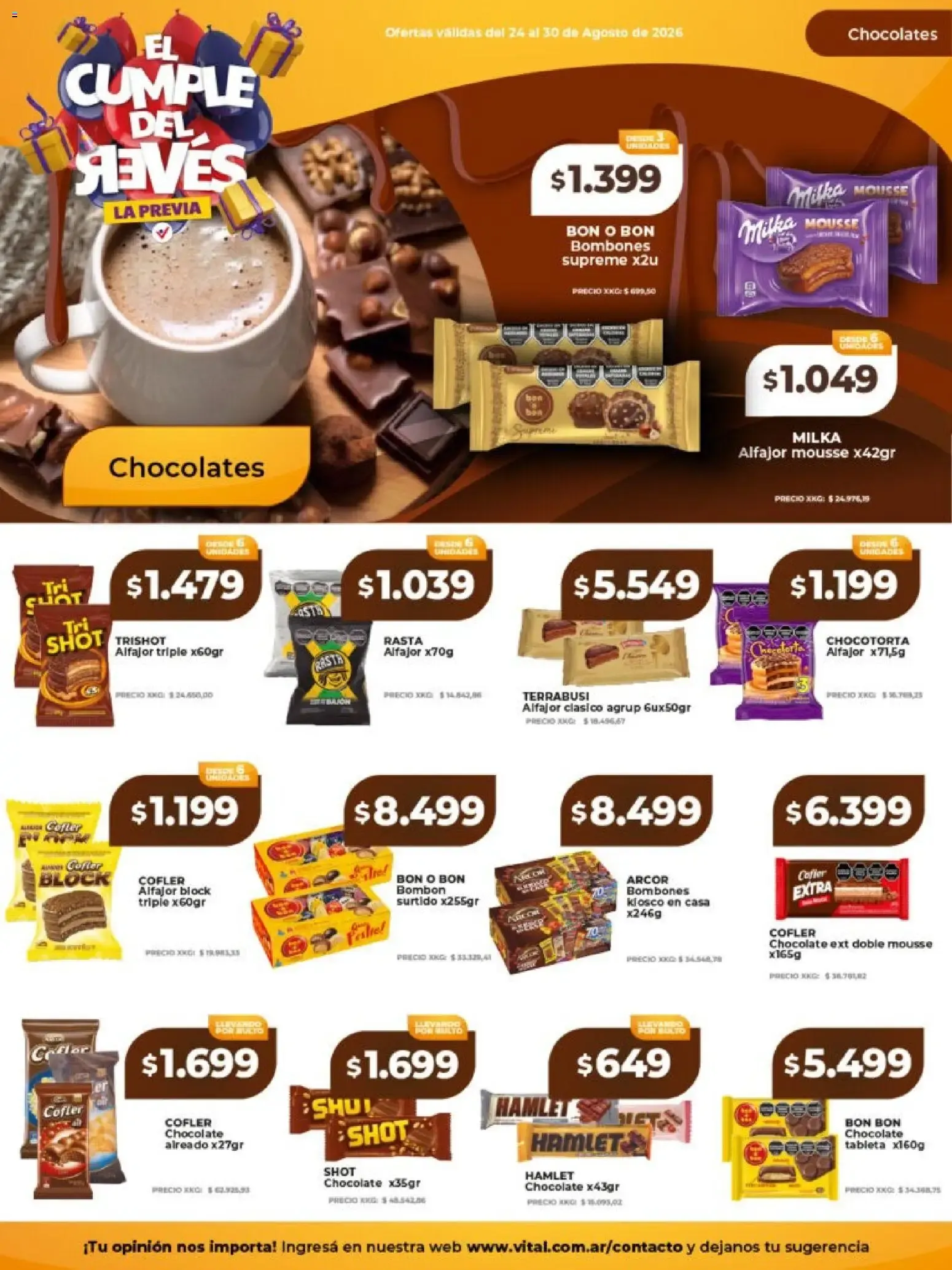 Ofertas de Vital Supermayorista - El Cumple del Revés - Ofertas 24 de agosto al 30 de agosto 2026 - Página 21 del catálogo