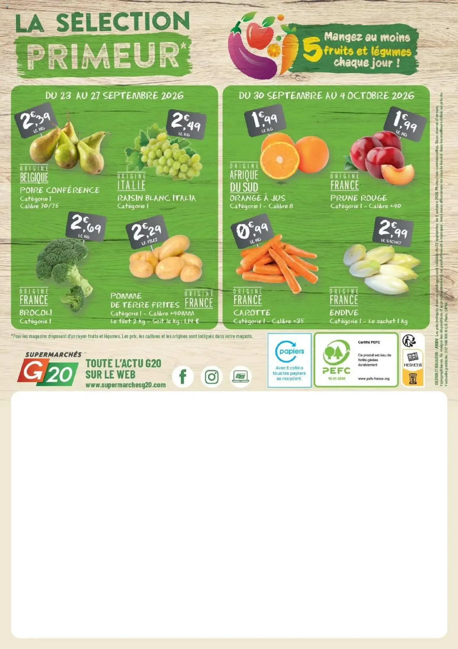 G20 Supermarchés catalogue à partir du 23/09/2026 - promo en ligne du 23 septembre au 4 octobre 2026 - Catalogue page 20