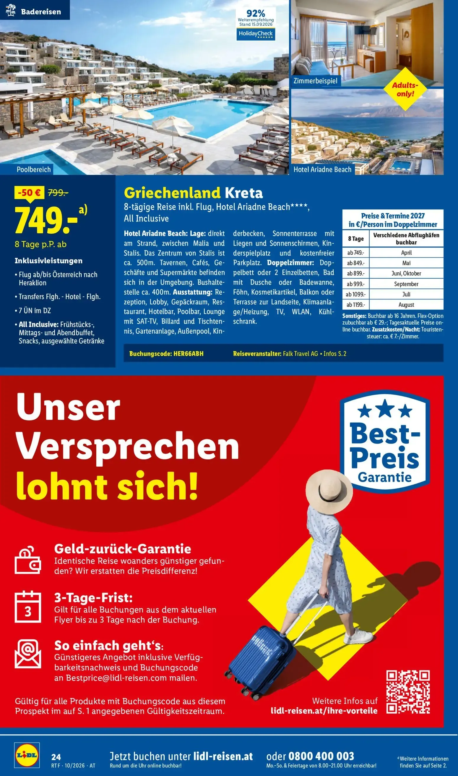 Lidl: Viel Urlaub für wenig Geld lohnt sich von 14. Oktober bis 15. November 2026 - Flugblätt seite 24