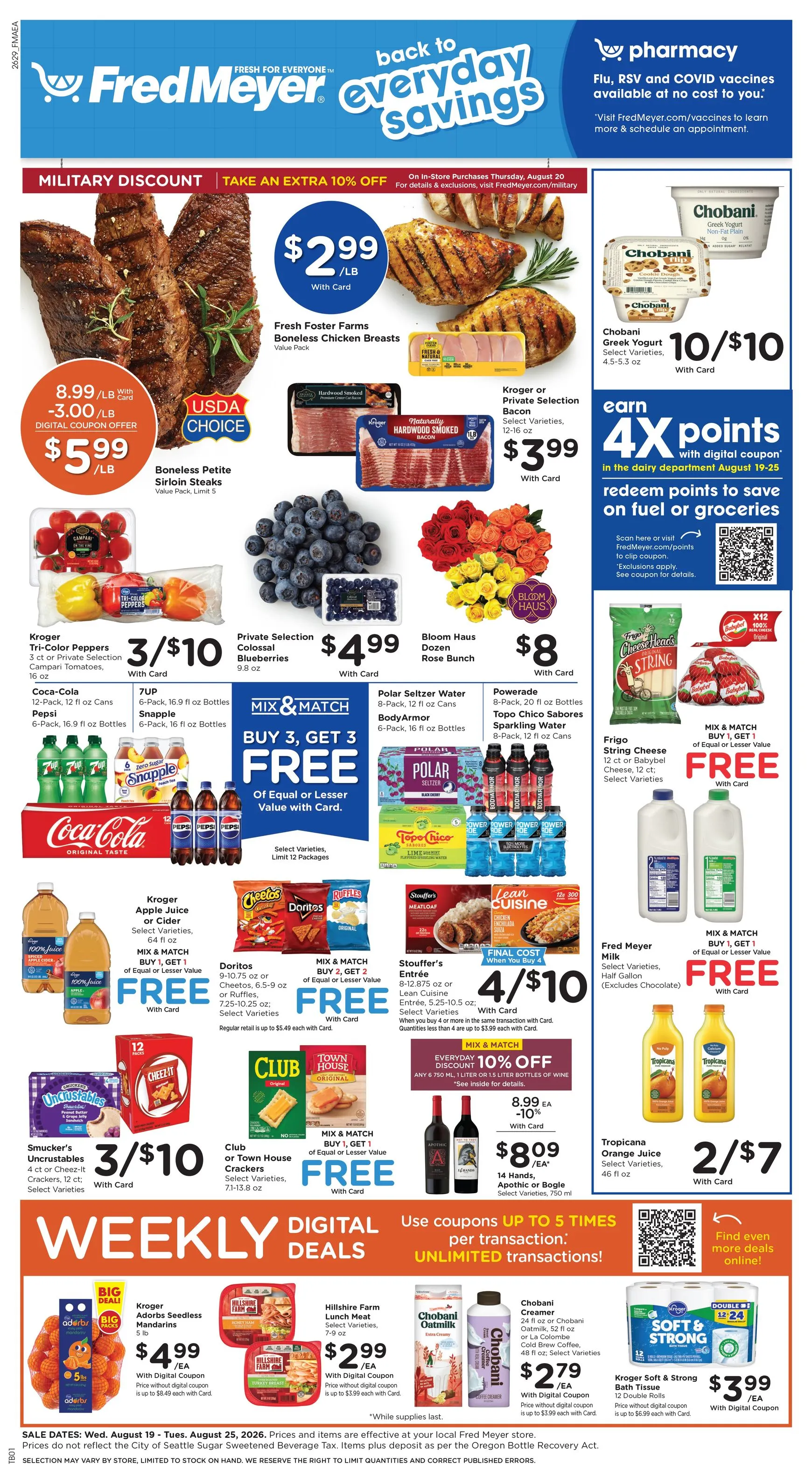 Weekly ad Current Fred Meyer leaflet valid from Wednesday 08/19/2026 to Tuesday 08/25/2026 from August 19 to August 25 2026 - Page 1