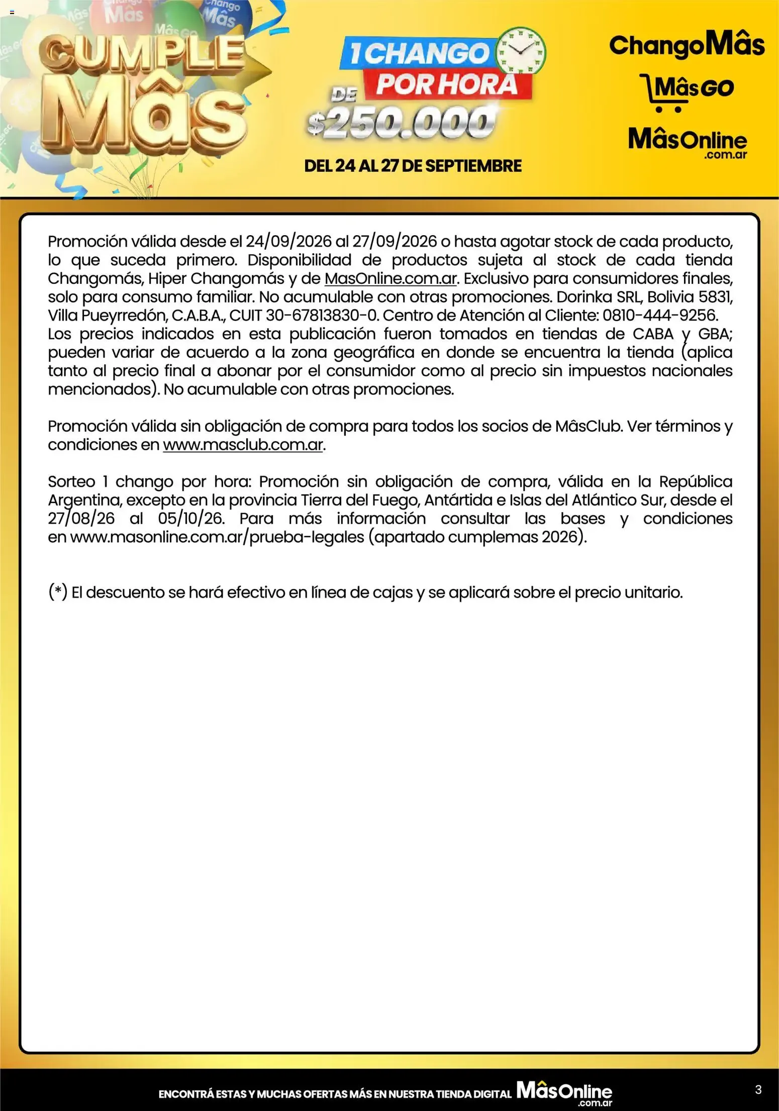 Ofertas de Changomas - CumpleMâs || del 24/09/2026 - 27/09/2026 || Catálogo 24 de septiembre al 27 de septiembre 2026 - Página 4 del catálogo