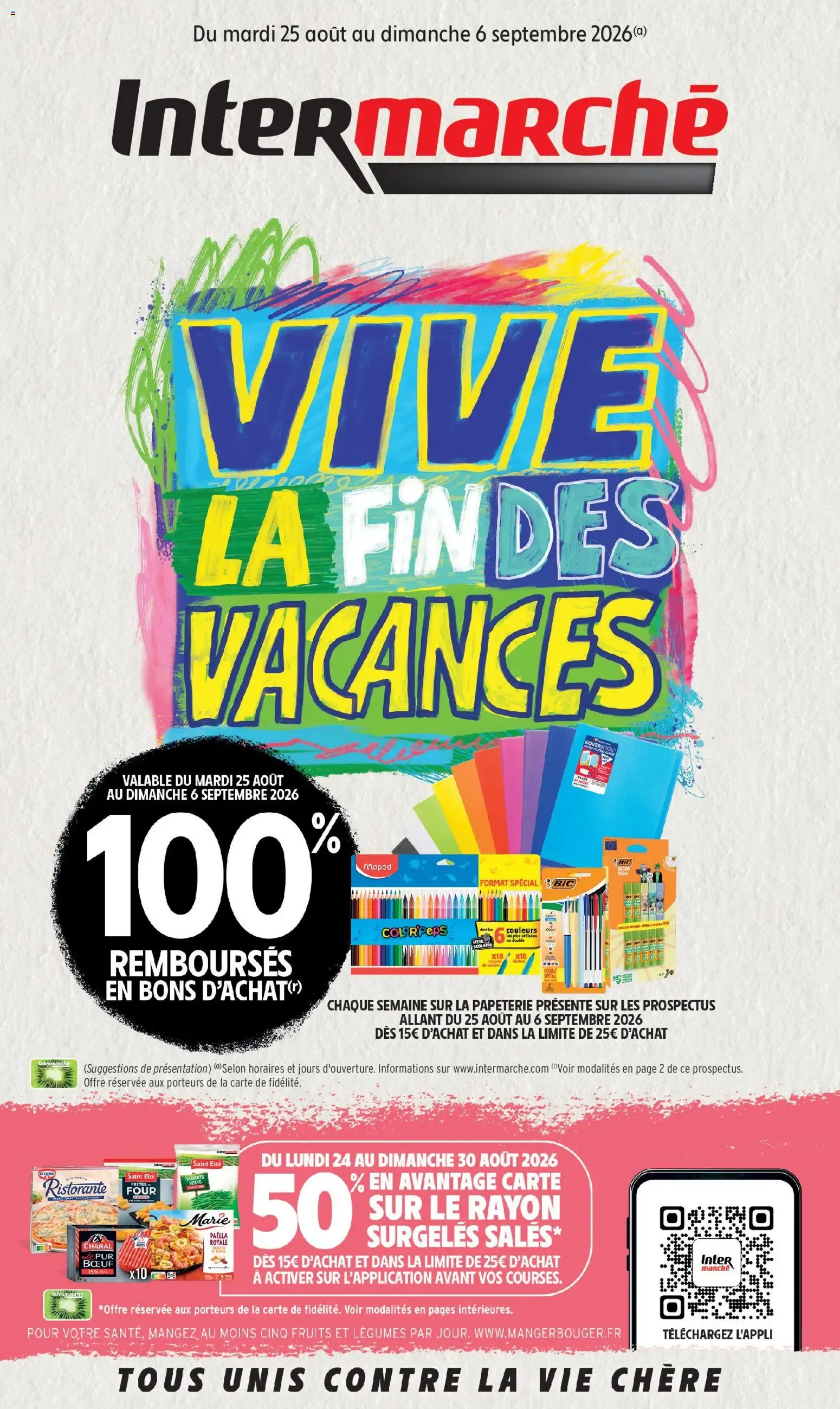 Intermarché - Découvrez nos offres spéciales rentrée à partir du 25/08/2026 - promo en ligne du 25 août au 6 septembre 2026 - Catalogue page 1