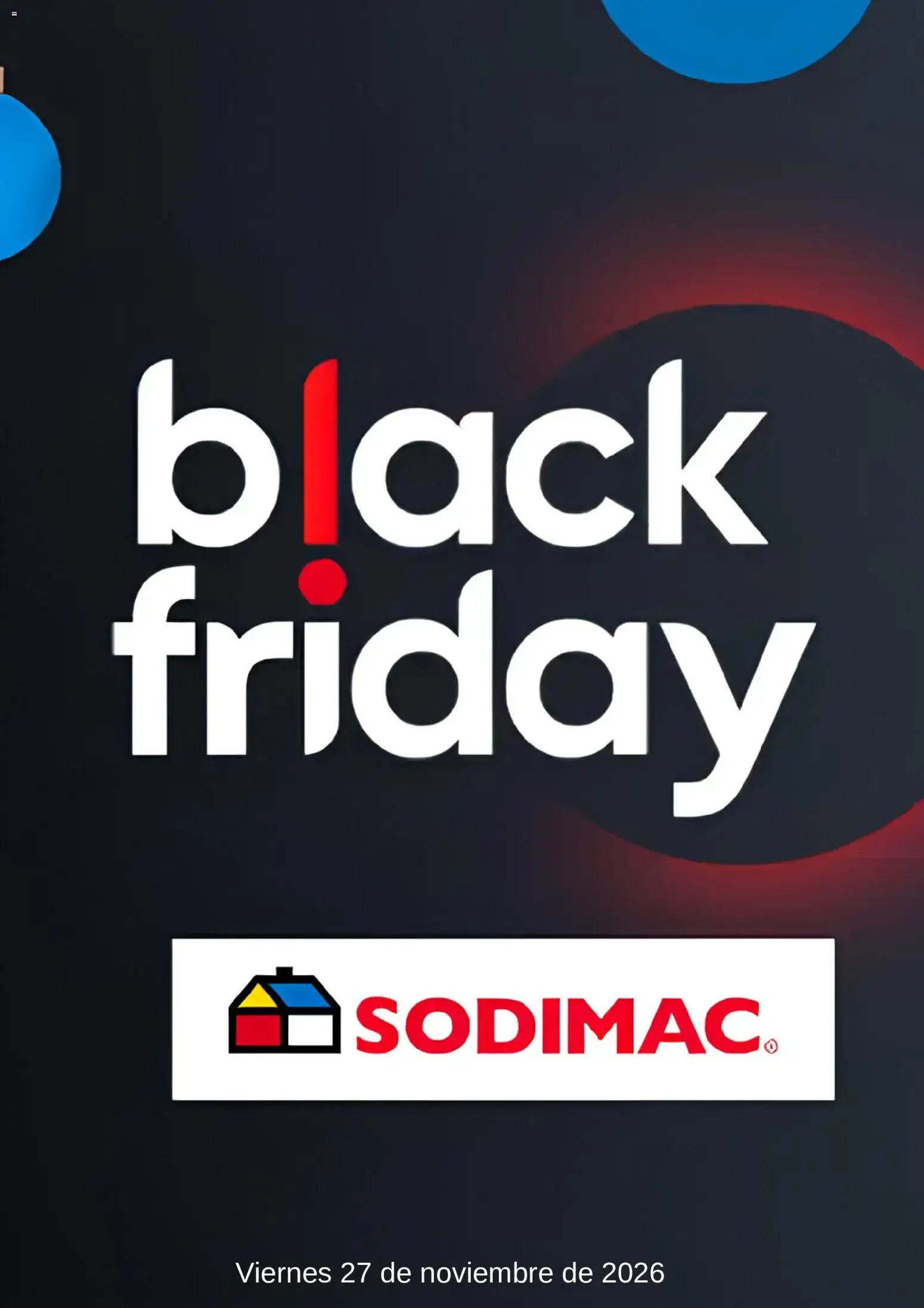 Catalogo de Sodimac Black Friday Aviso online del 20/10/2026 20 de octubre al 27 de noviembre 2026 - Pag 1