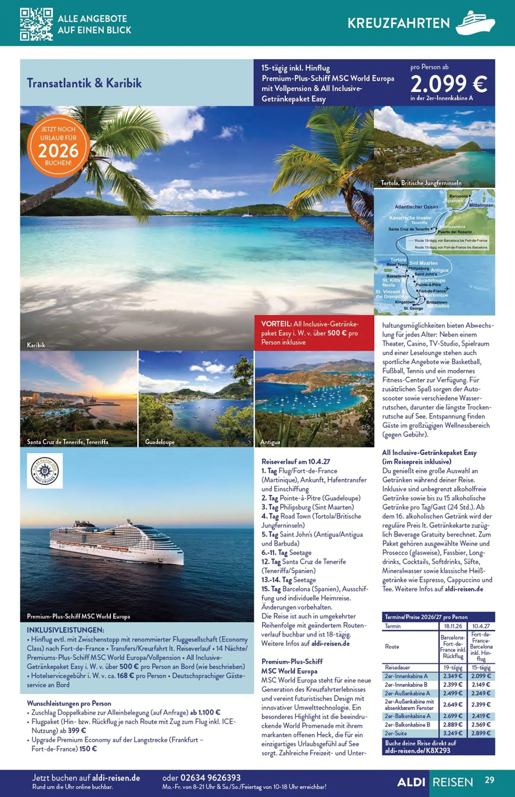 ALDI REISEN - Die Welt Entdecken! (Ausgabe August) von 3. August bis 31. August 2026 - Prospekt seite 29