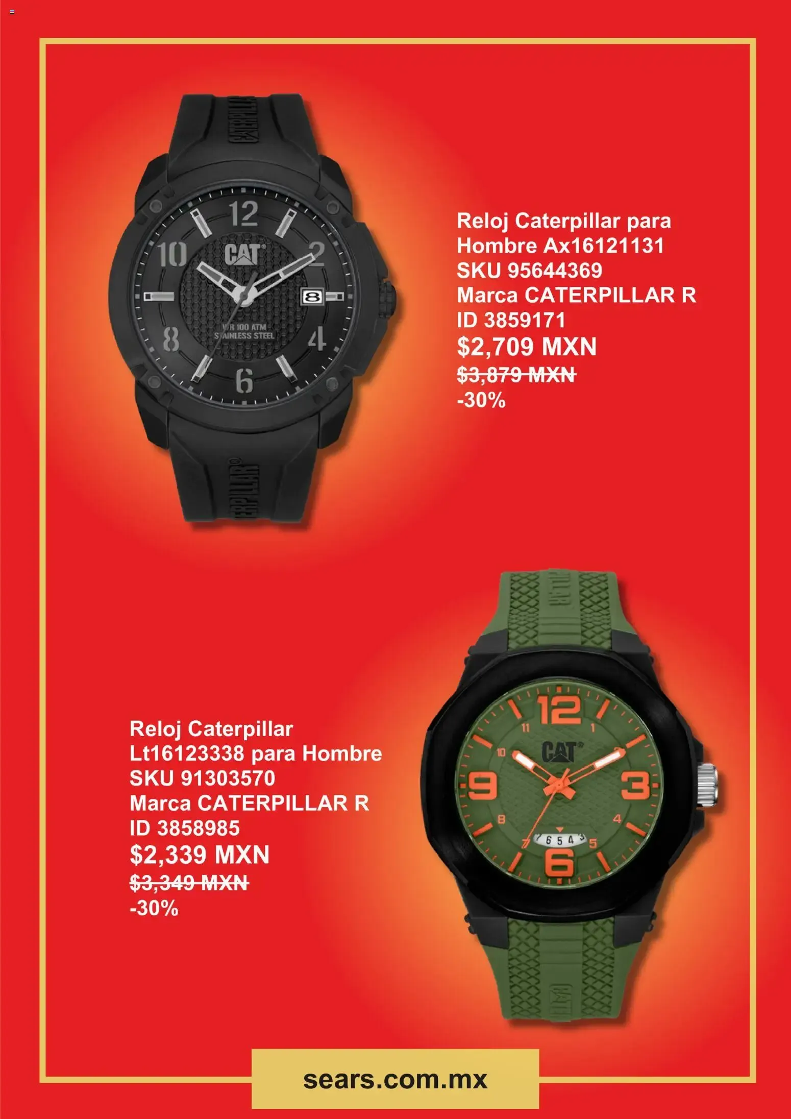 Catálogo de Sears: Oferta de hasta 35% en relojes CAT 1 de junio al 15 de junio 2026 - Pagina 4