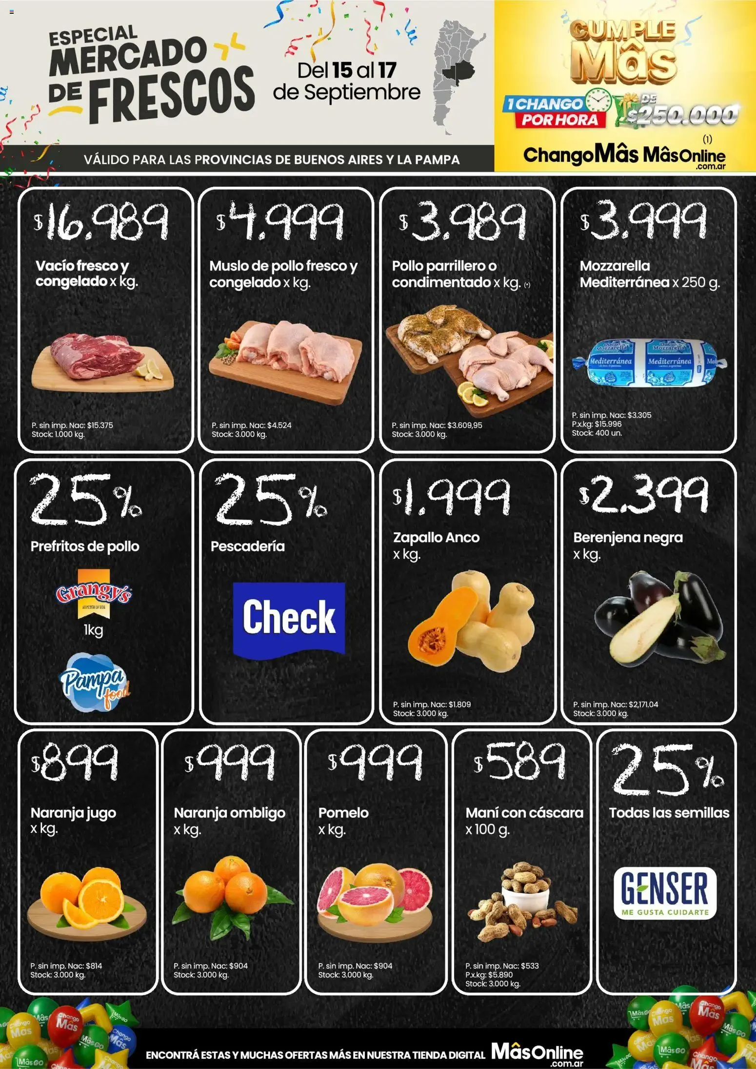 Ofertas de Changomas - Mercado de Frescos || del 15/09/2026 - 17/09/2026 || Catálogo 15 de septiembre al 17 de septiembre 2026 - Página 1 del catálogo