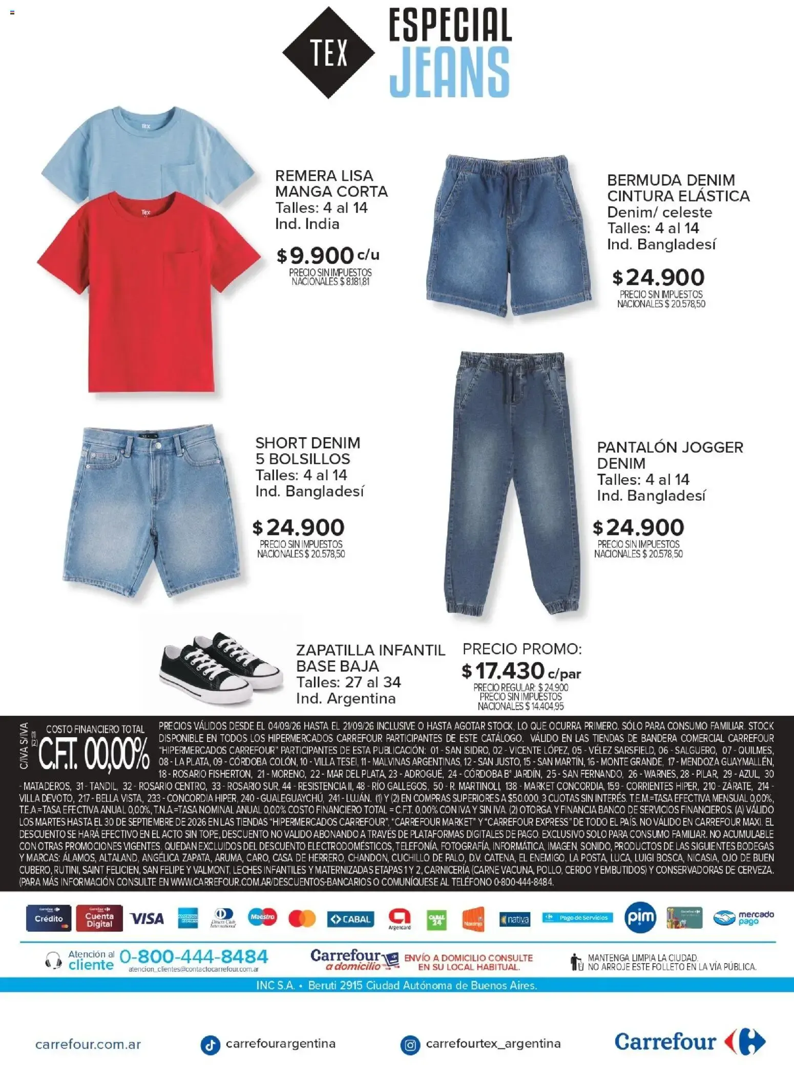 Ofertas de Carrefour - Tex | Especial Jeans || del 04/09/2026 - 21/09/2026 || Promociones 4 de septiembre al 21 de septiembre 2026 - Página 9 del catálogo