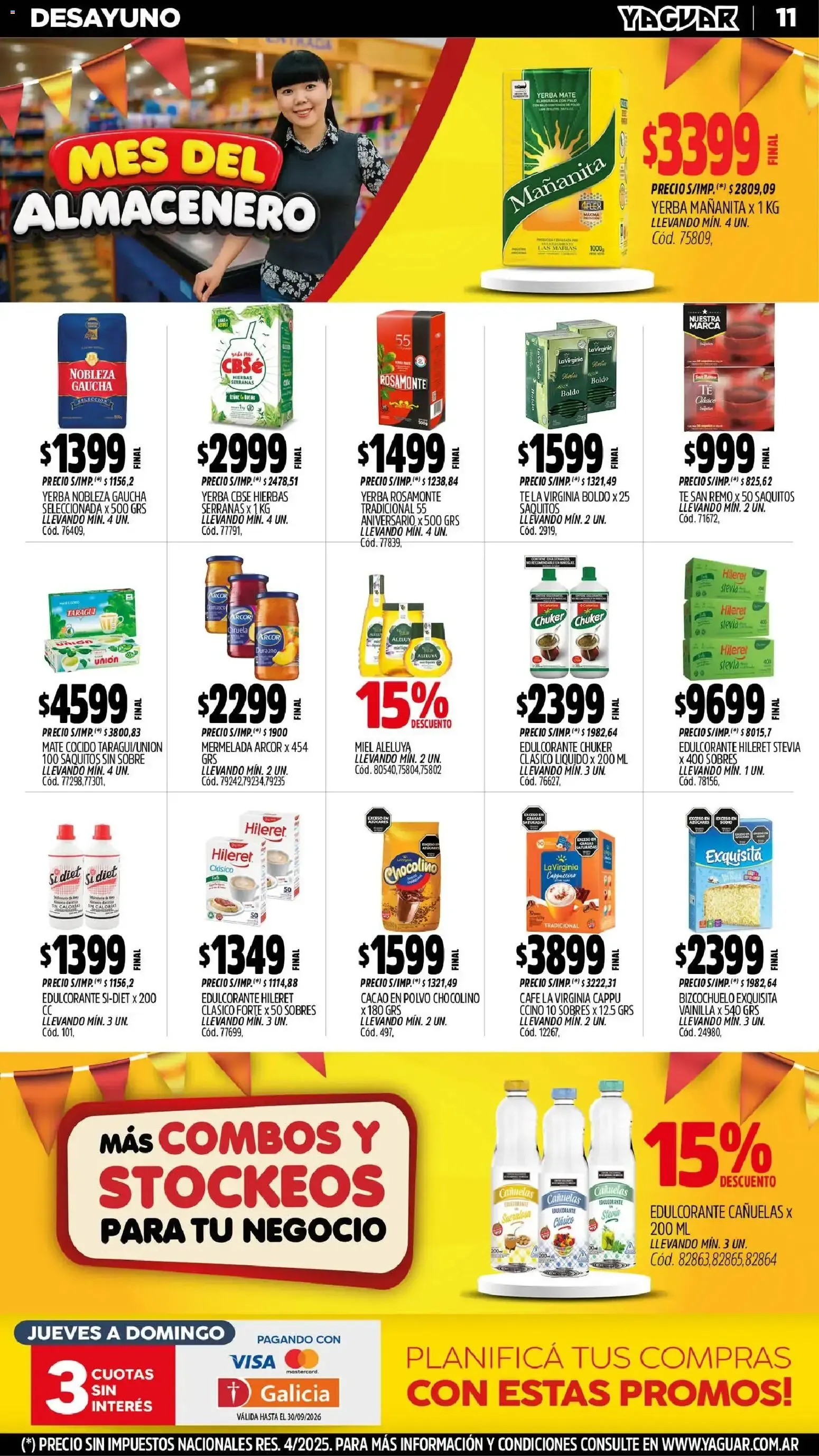 Ofertas de Mayorista Yaguar - Mes del Almacenero - Exclusivo para Salta 31 de agosto al 6 de septiembre 2026 - Página 12 del catálogo