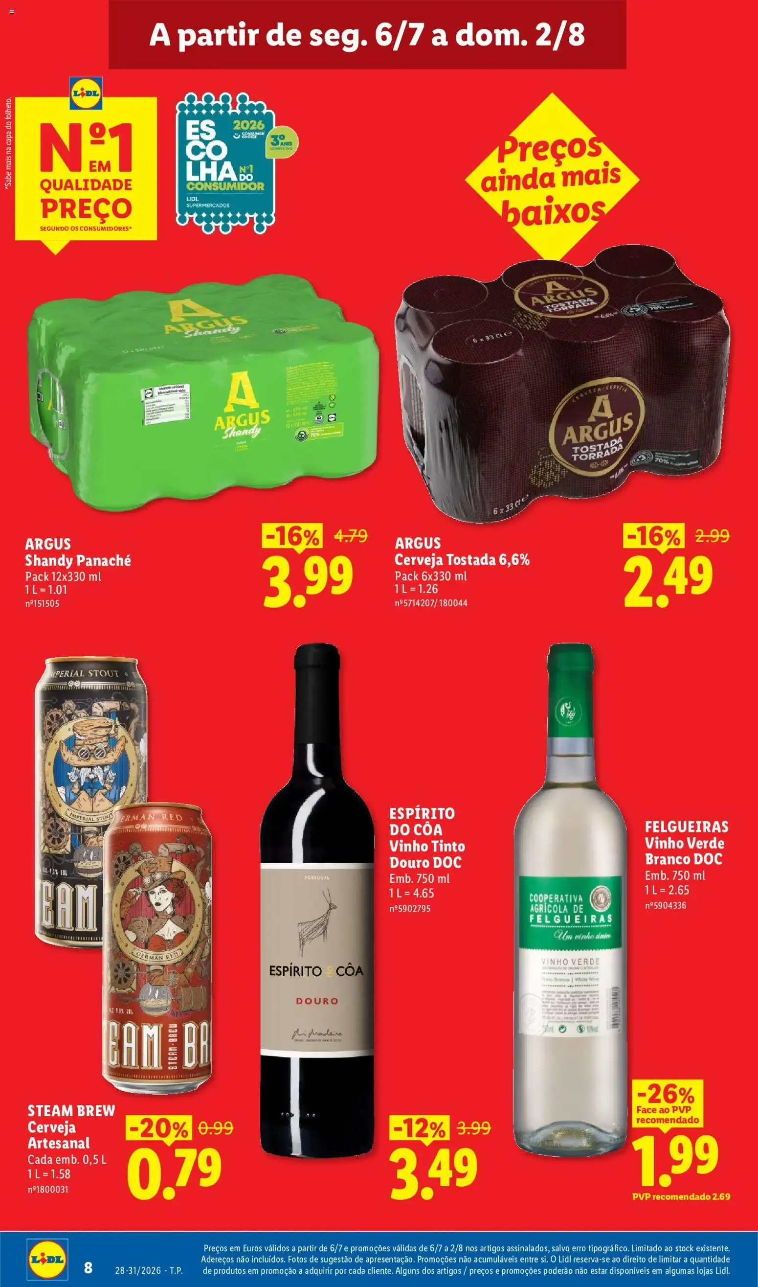 Folheto Lidl: Em julho, baixar ainda mais os preços de 6 de julho até 31 de agosto 2026 - Pagina 8