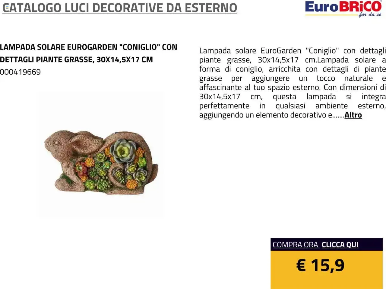 Eurobrico - Catalogo Luci Decorative da Esterno da 1 gennaio a 31 dicembre di 2025 - Pagina del volantino 20