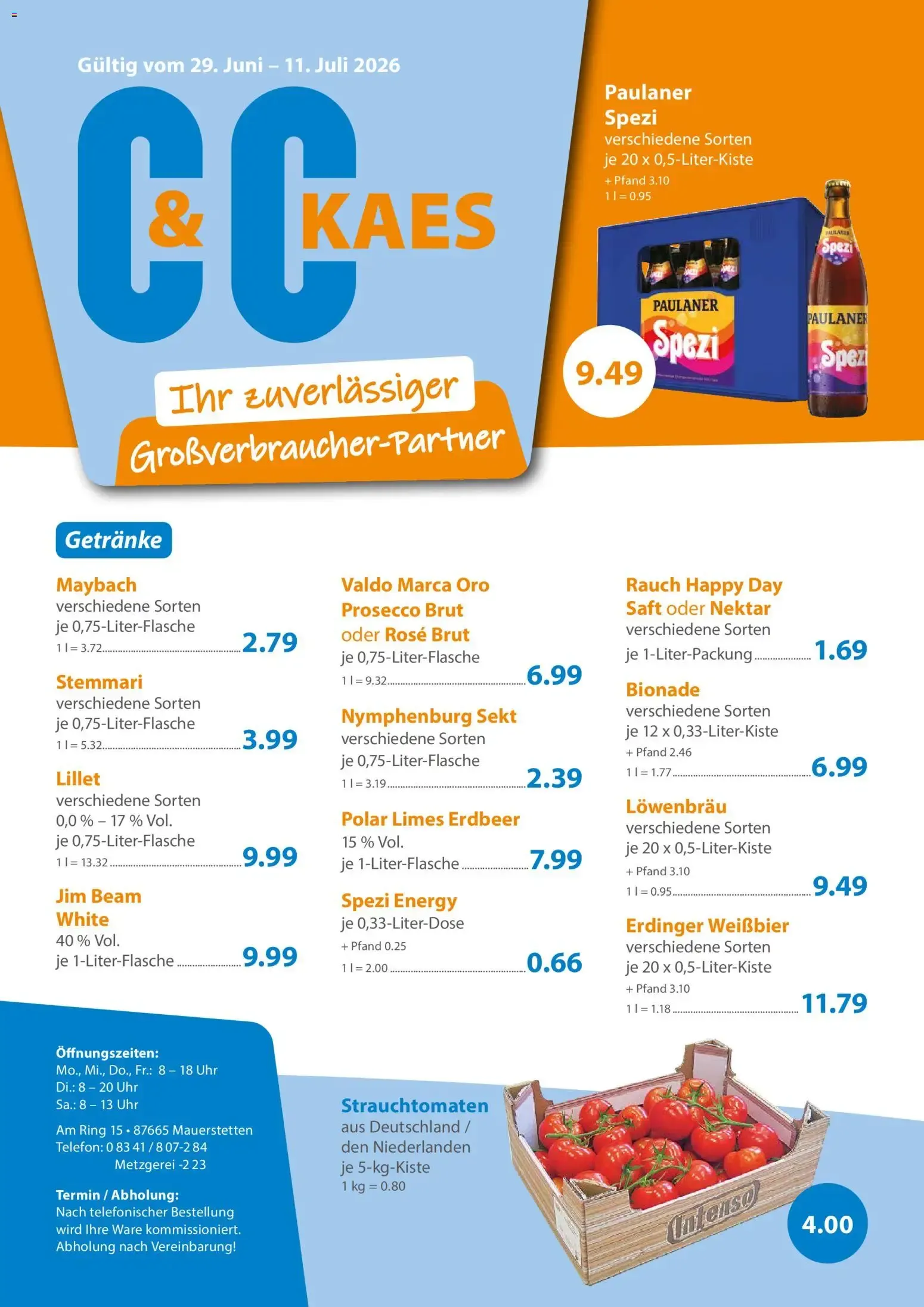C&C Prospekt (ab 29.06.2026) zum Blättern von 29. Juni bis 11. Juli 2026 - Prospekt seite 1