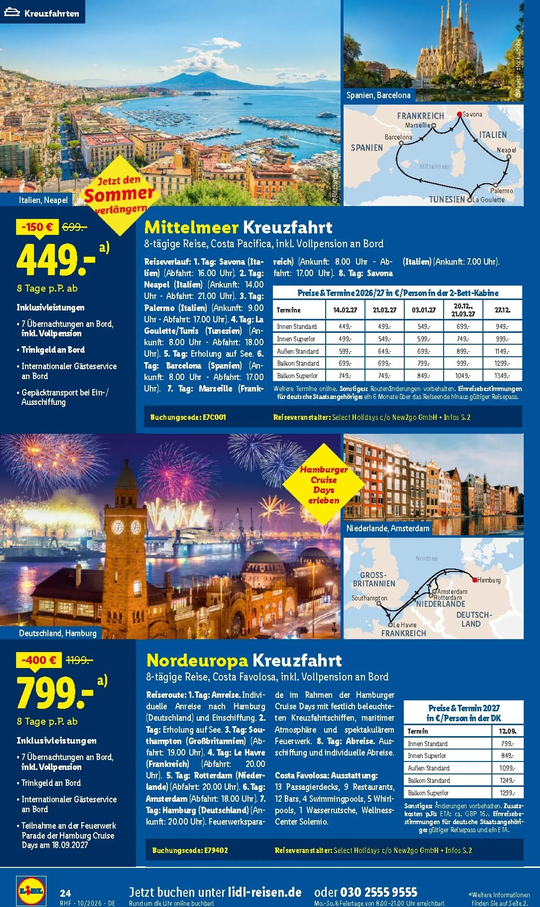 Lidl - Reise-Highlights Prospekt – von Mittwoch 30.09.2026 bis Samstag 31.10.2026 von 30. September bis 31. Oktober 2026 - Prospekt seite 24