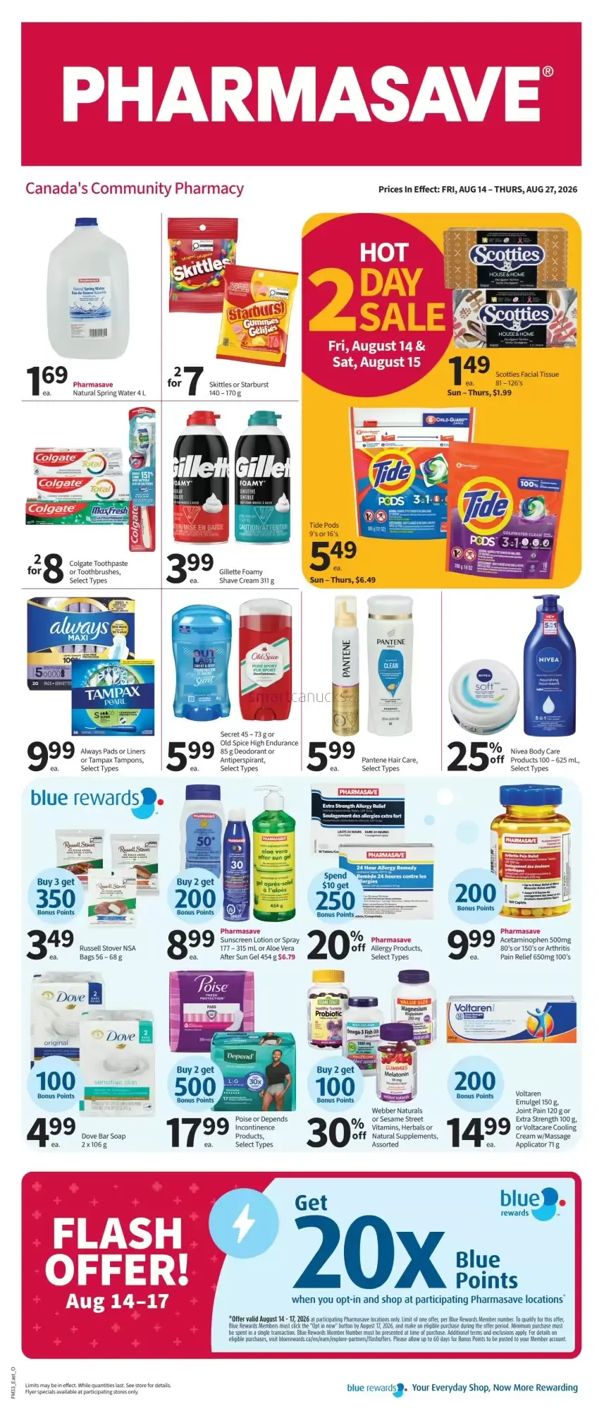 Pharmasave flyer from August 14 to August 27 2026 - flyer page 1