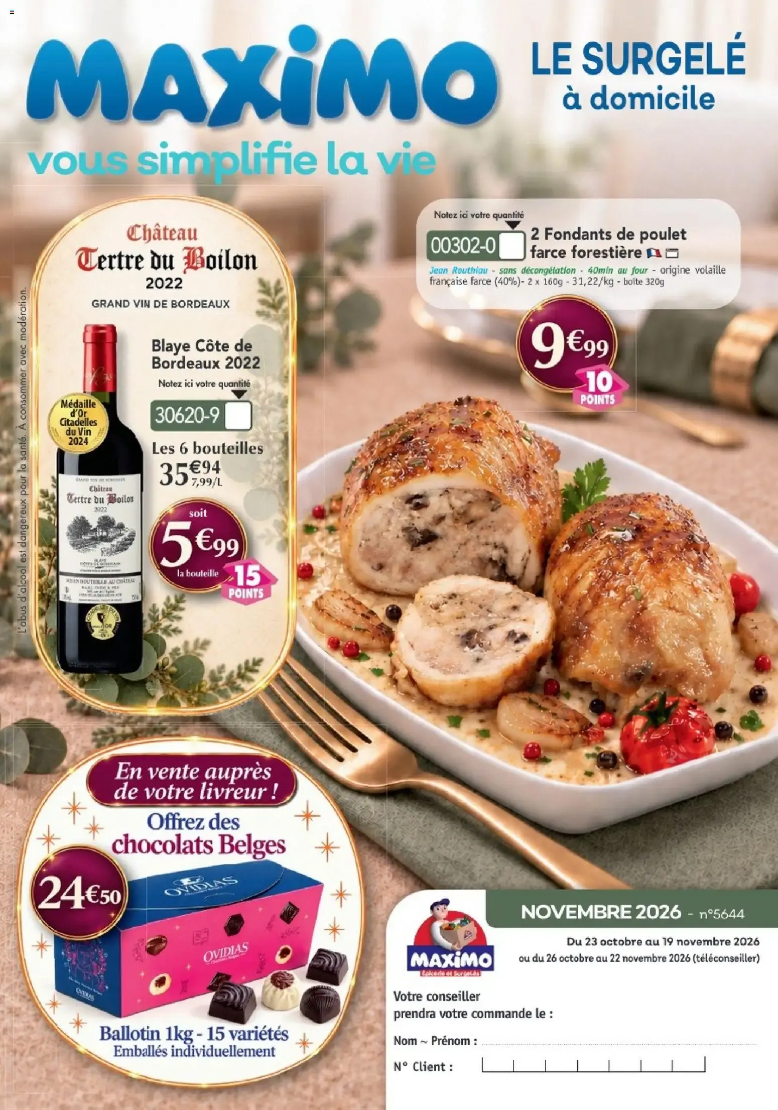 Maximo catalogue à partir du 26/10/2026 - promo en ligne