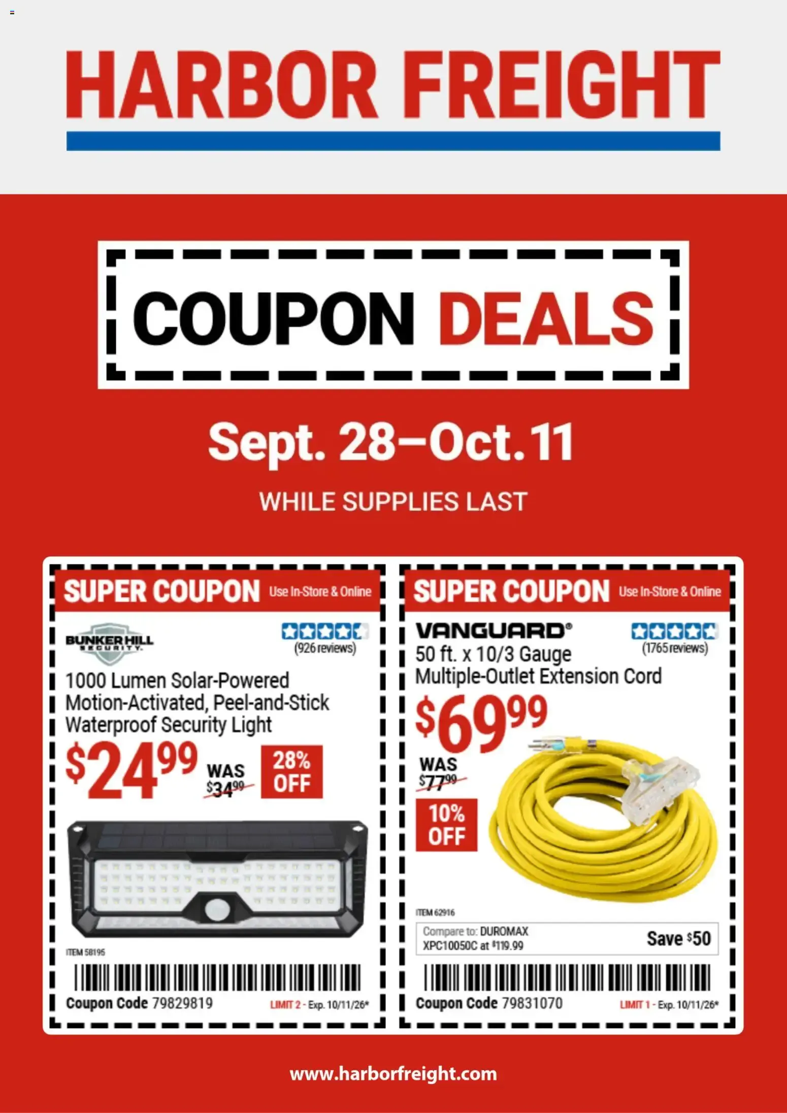 Harbor Freight Coupon Deals