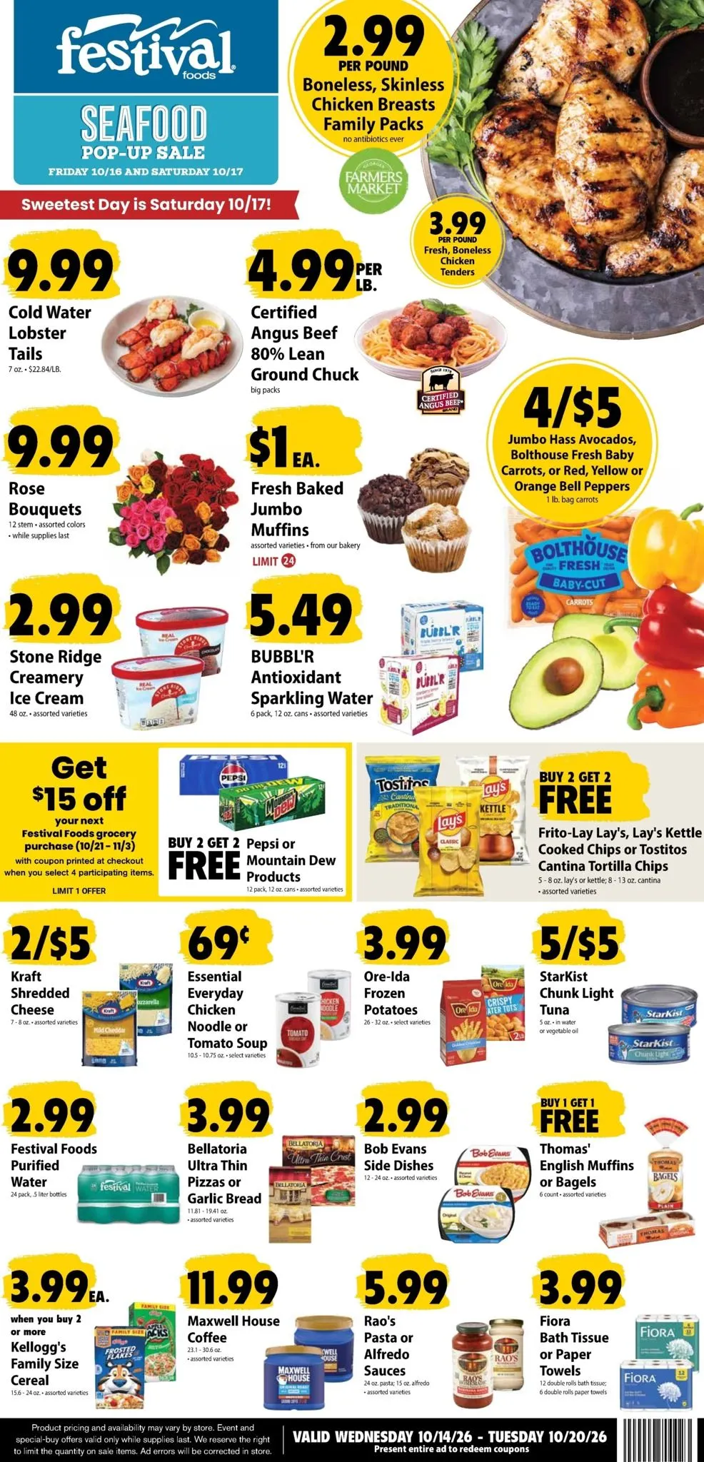 Current Fest Foods leaflet valid from Wednesday 10/14/2026 to Tuesday 10/20/2026
