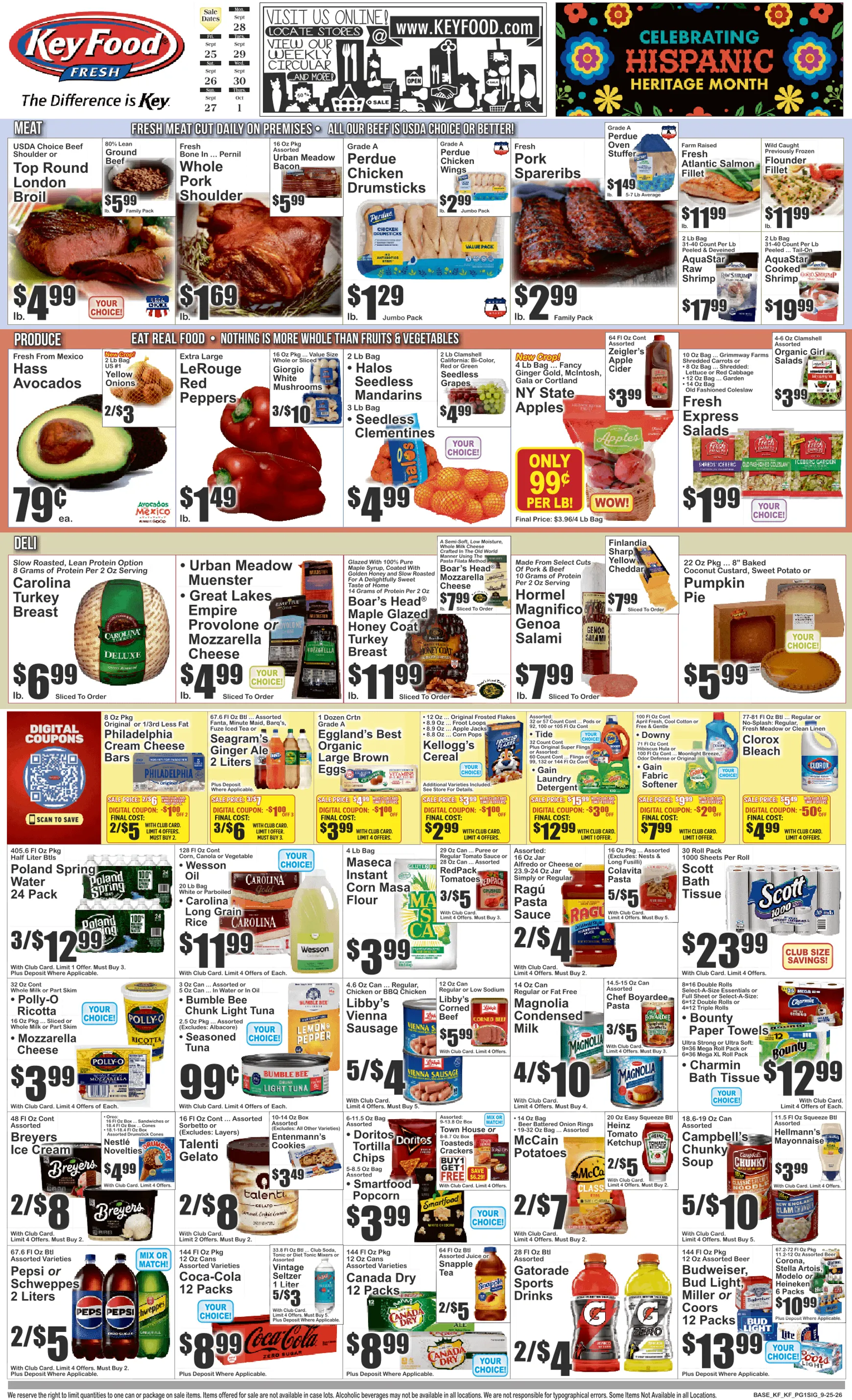 Weekly ad Current Key Food - Fresh leaflet valid from Friday 09/25/2026 to Thursday 10/01/2026 from September 25 to October 1 2026 - Page 1