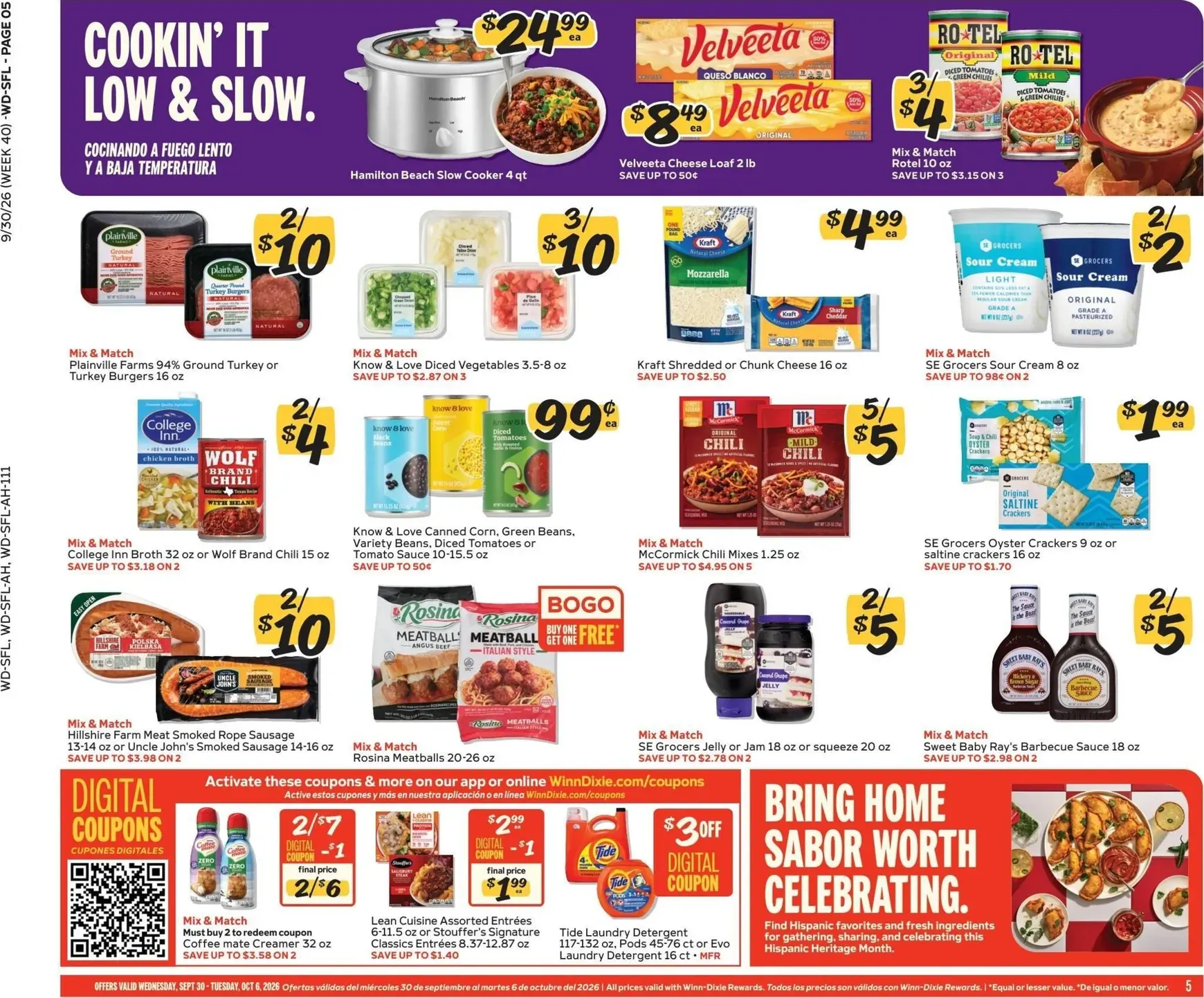Weekly ad Current Winn-Dixie leaflet valid from Wednesday 09/30/2026 to Tuesday 10/06/2026 from September 30 to October 6 2026 - Page 5