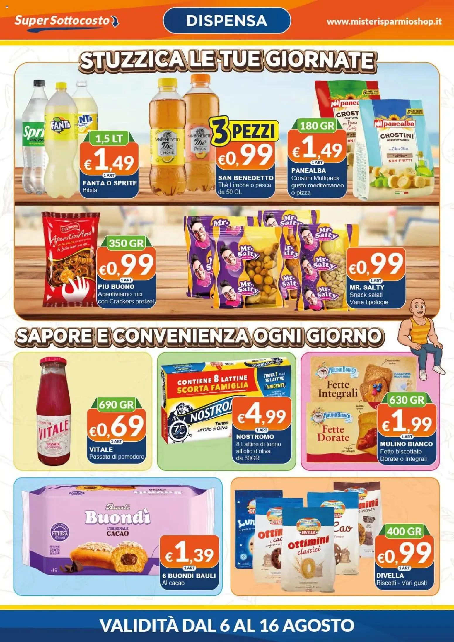 Mister Risparmio volantino dal 06/08/2026 - online Offerte da 6 agosto a 16 agosto di 2026 - Pagina del volantino 2