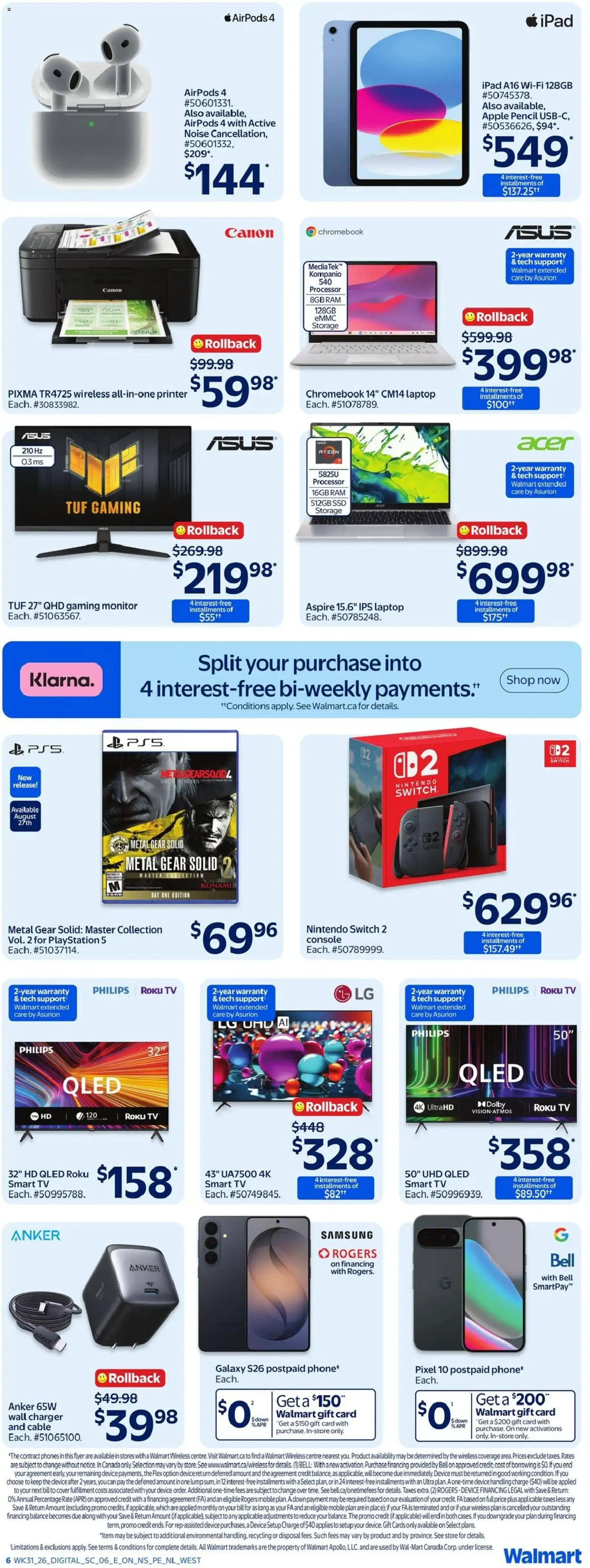 Walmart weekly flyer from Aug 27, 2026 > weekly specials & deals from August 27 to September 2 2026 - flyer page 10
