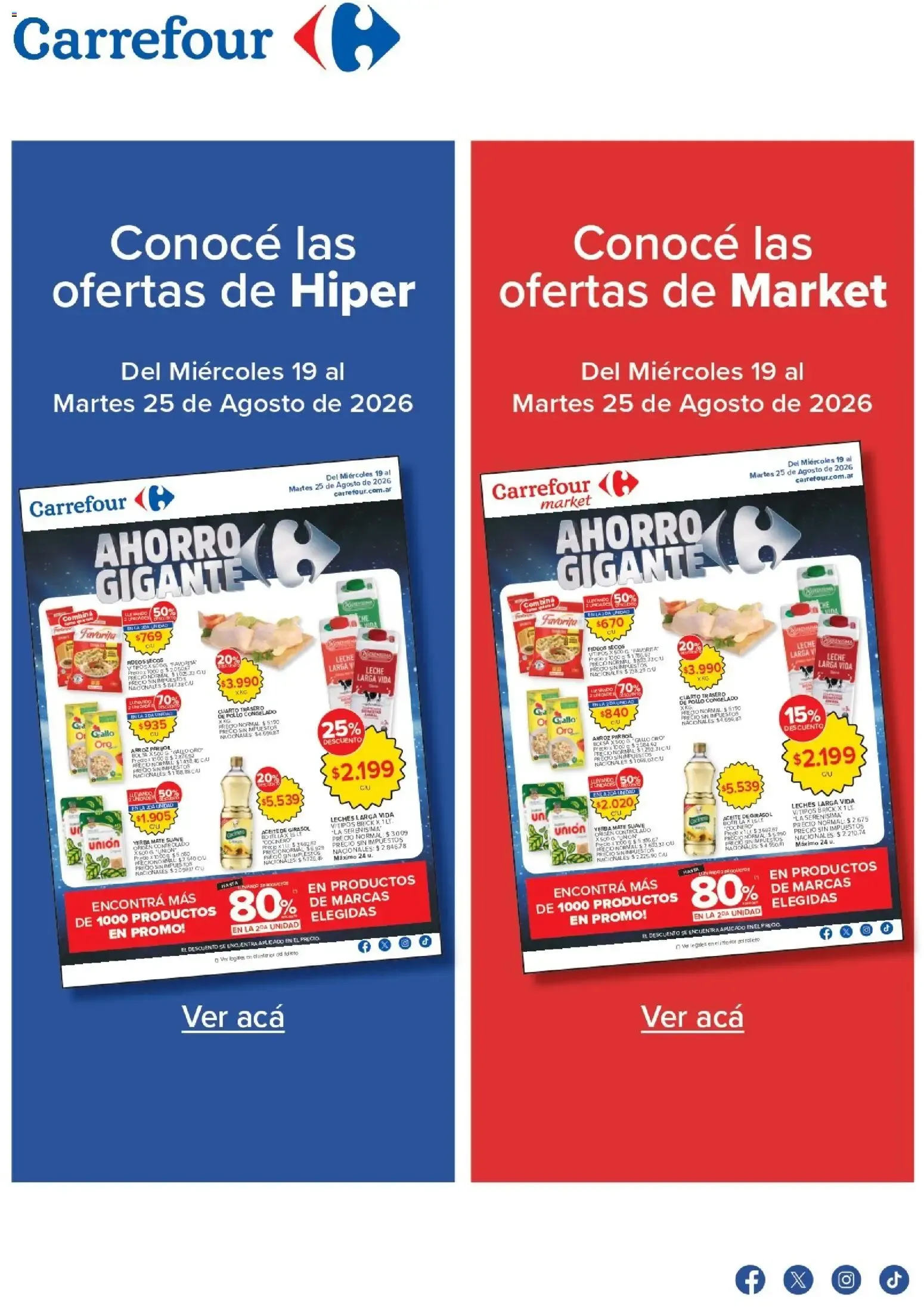 Carrefour Ahorro Gigante: Ofertas Hiper y Market