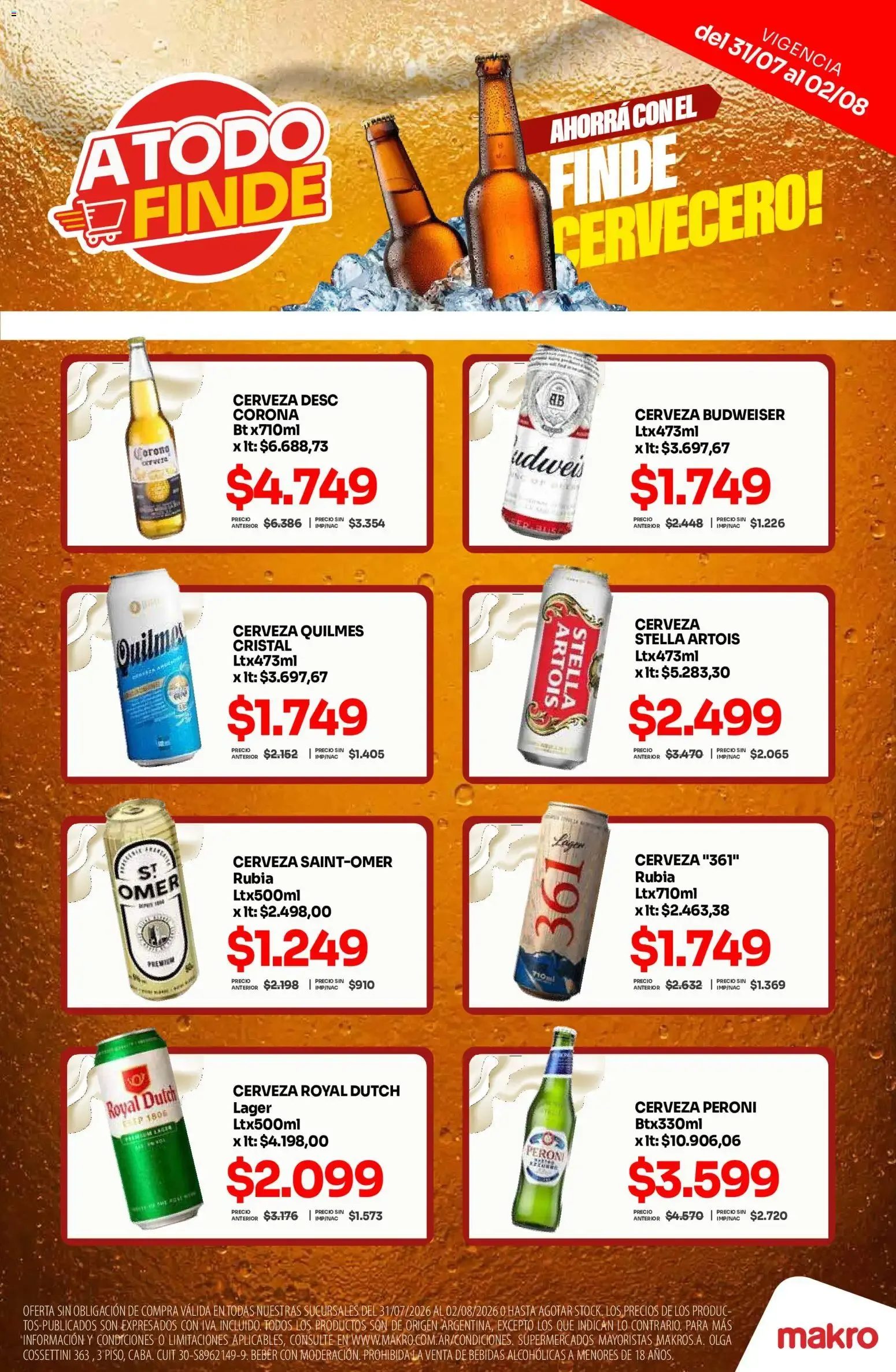 Makro Ofertas atodo finde del 31/07/2026 - 02/08/2026