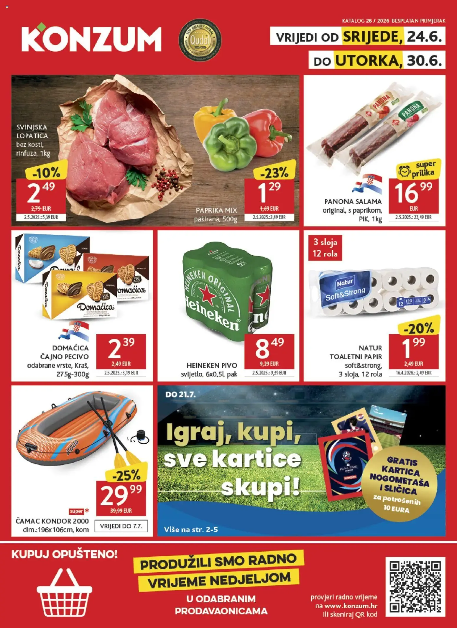 Katalog Konzum Katalog novi od 24.06.2026 na listanje > letak digitalni od 24. lipnja do 30. lipnja 2026. - Pregled Stranica 1
