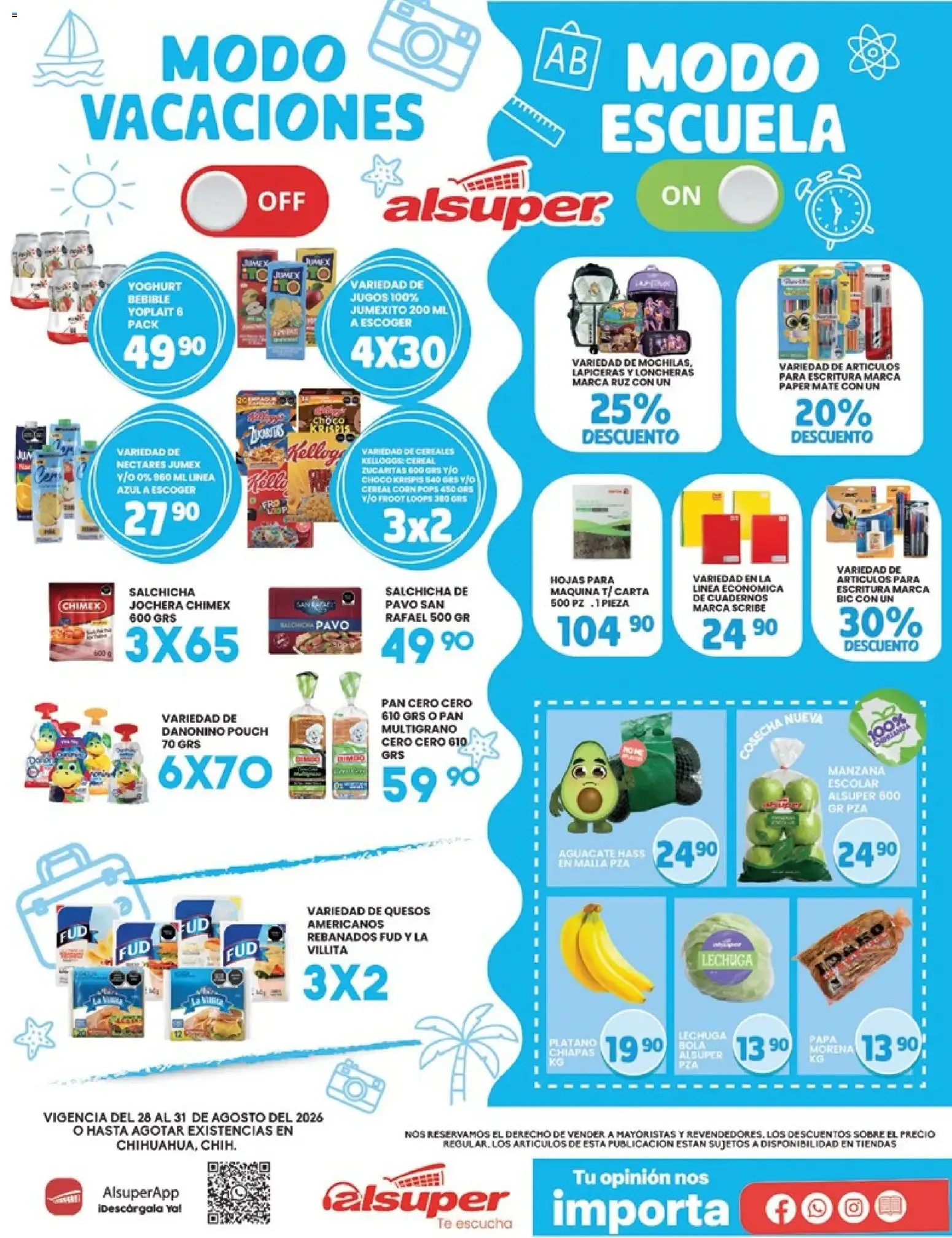 Alsuper - Modo Vacaciones y Modo Escuela