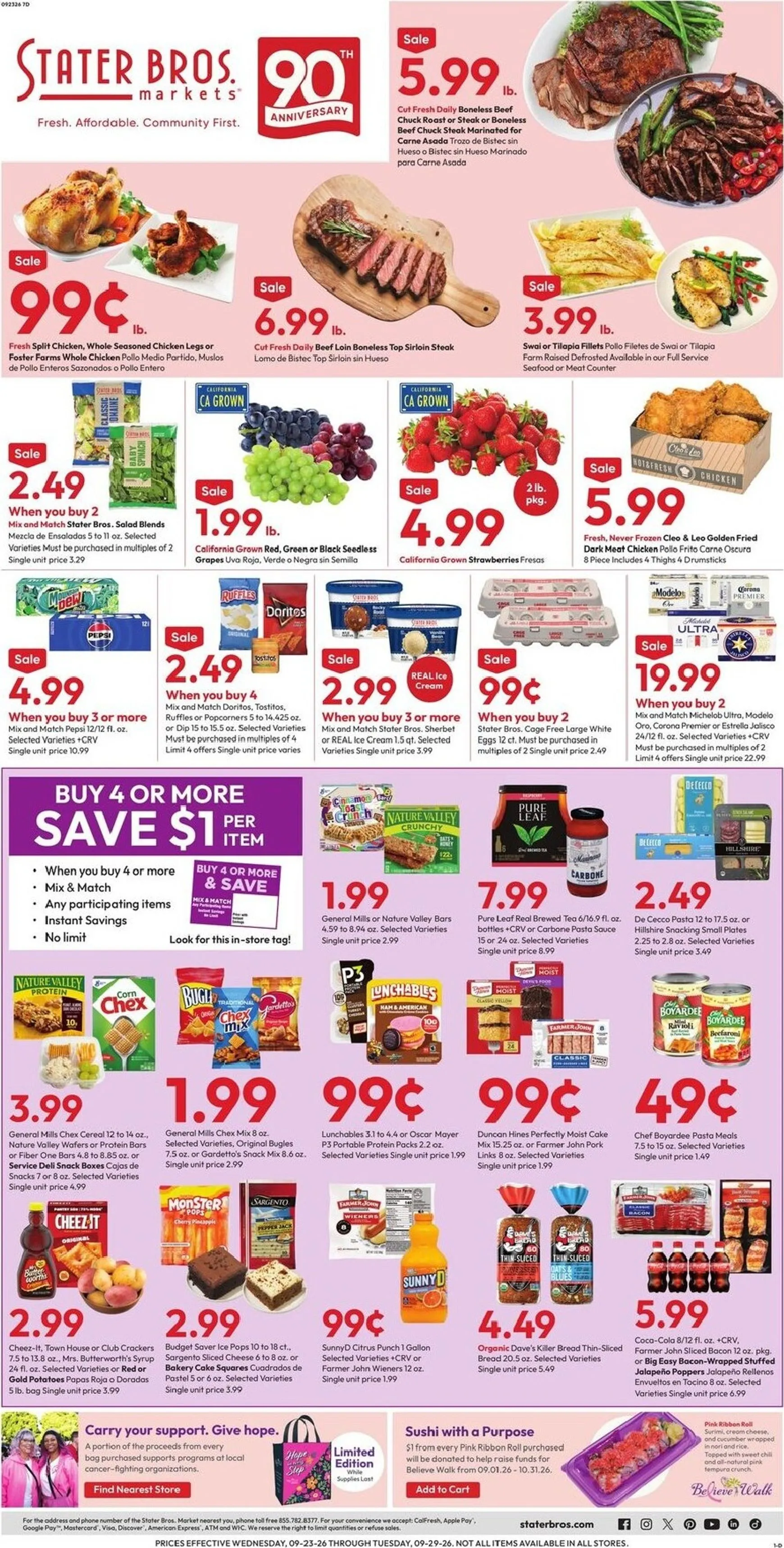 Weekly ad Stater Bros. Markets from September 23 to September 29 2026 - Page 1