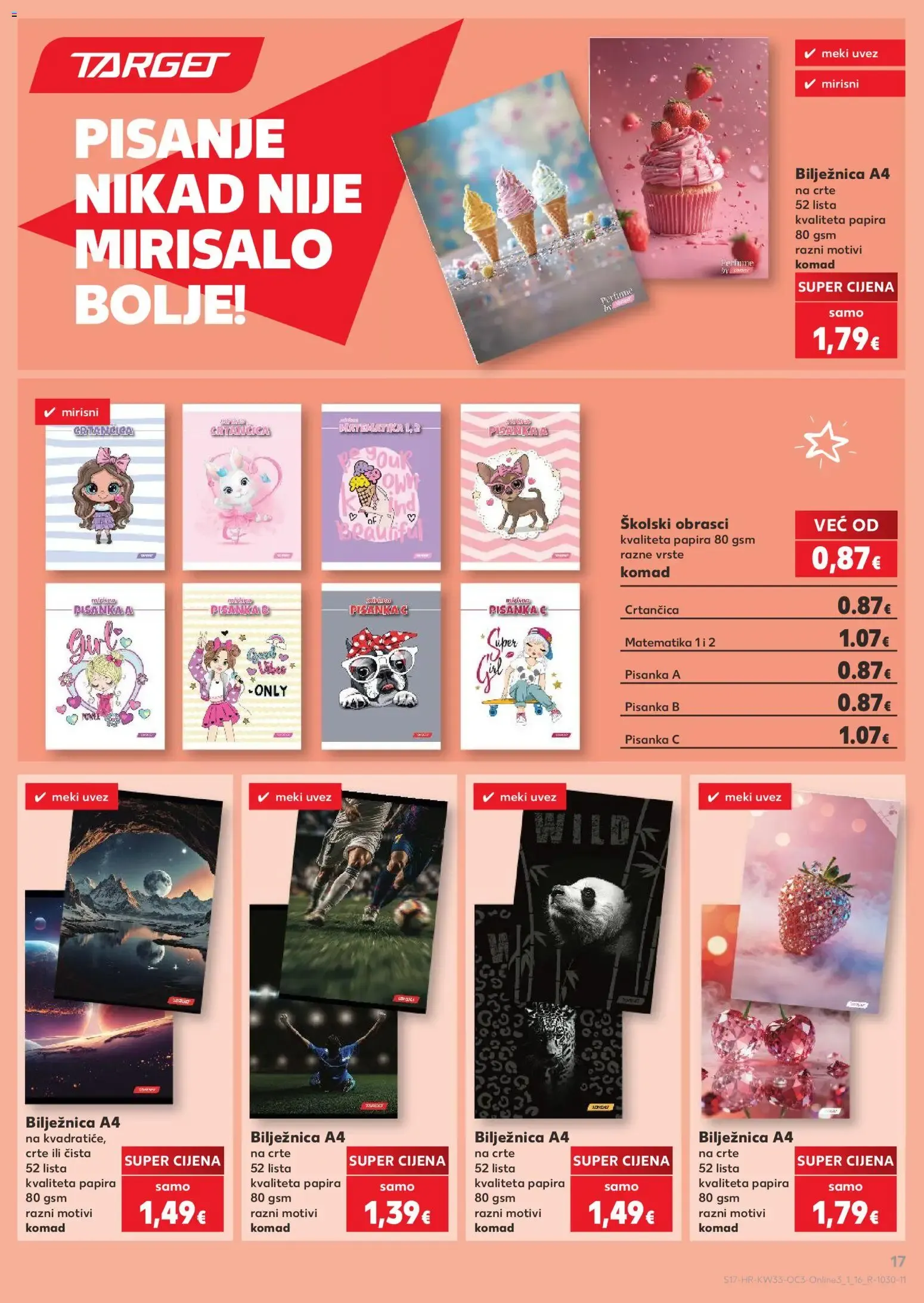 Katalog Kaufland Hura! Počinje škola! (¡Hurra! ¡Empieza el colegio!) od 10. kolovoza do 13. rujna 2026. - Pregled Stranica 17
