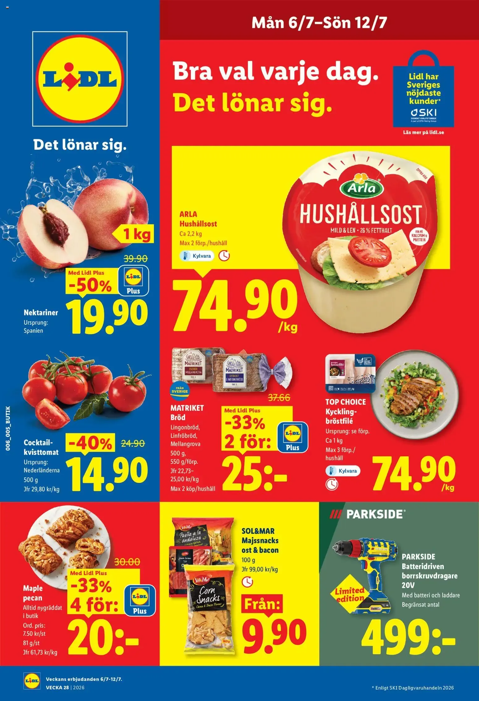 Lidl erbjudanden från 06/07/2026 - 12/07/2026 > Reklamblad nuvarande rabatter från 6 juli till 12 juli 2026 - Reklamblad sidor 1