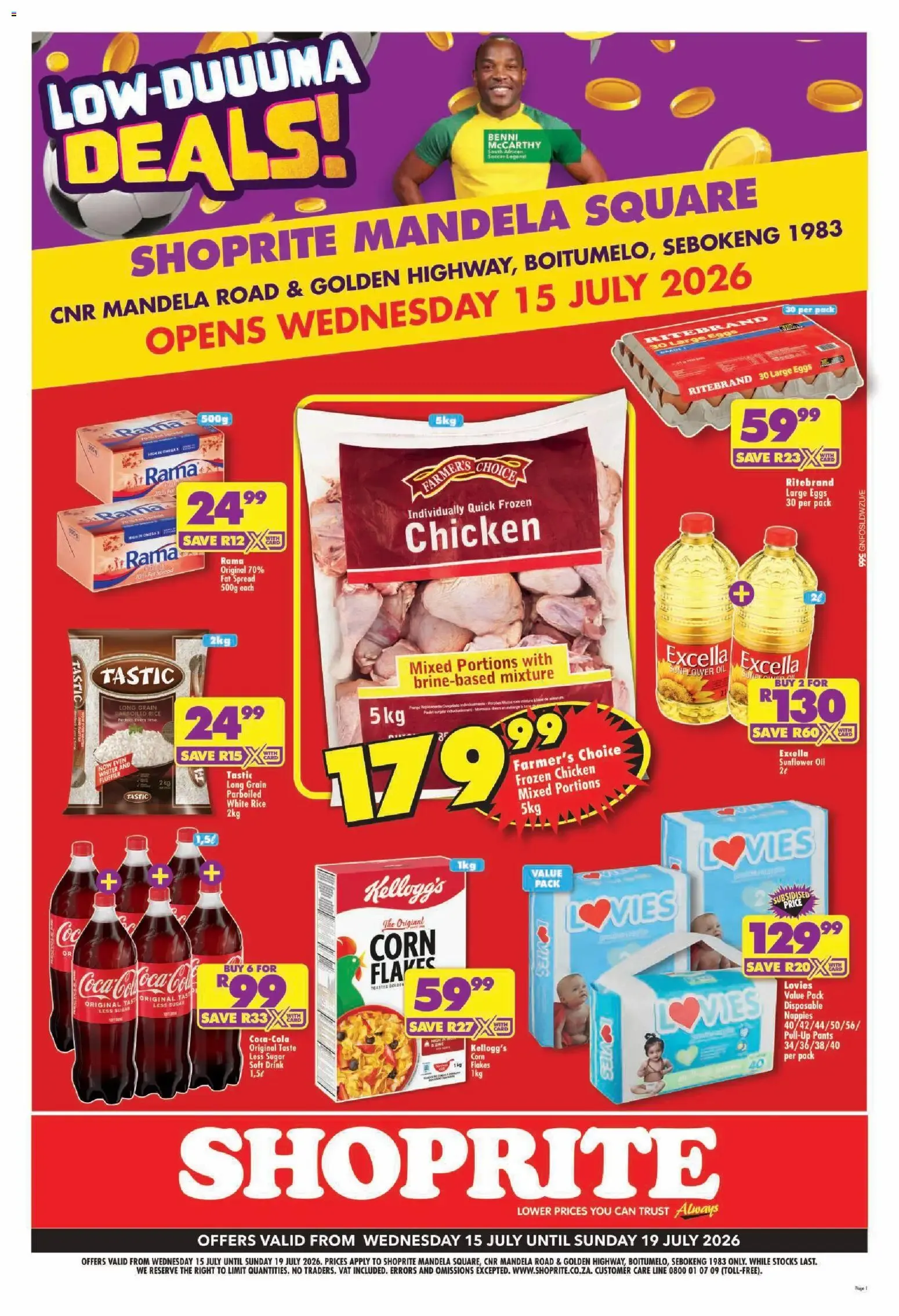 Shoprite Mandela Square - Low-Duuuma Deals! from 15 July to 19 July 2026 - Catalogue Page 1