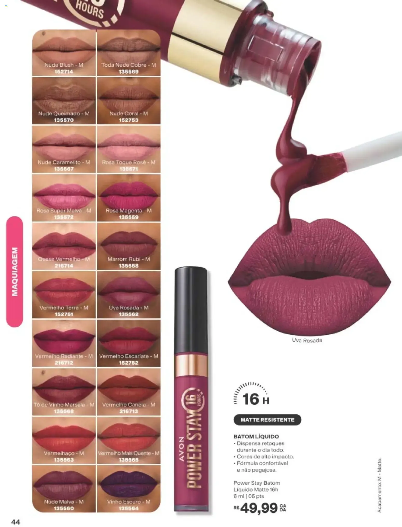 Encarte de Revista Avon folheto - Campanha 13 de 10/08/2026 | Promoção Online 10 de agosto até 31 de agosto 2026 - Pagina 44