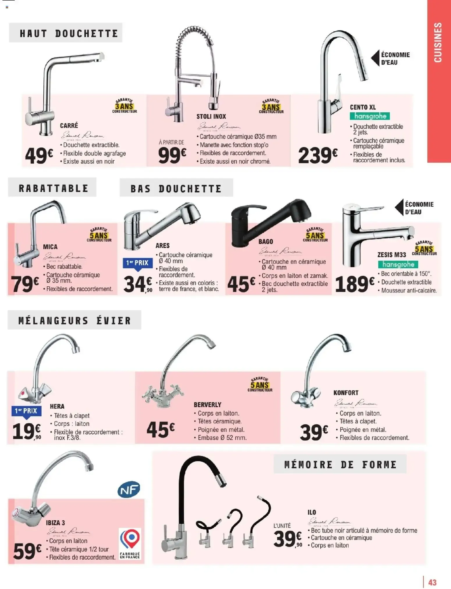 Brico E.Leclerc - Guide aménagement intérieur à partir du 06/01/2026 - promo en ligne du 6 janvier au 7 février 2026 - Catalogue page 43